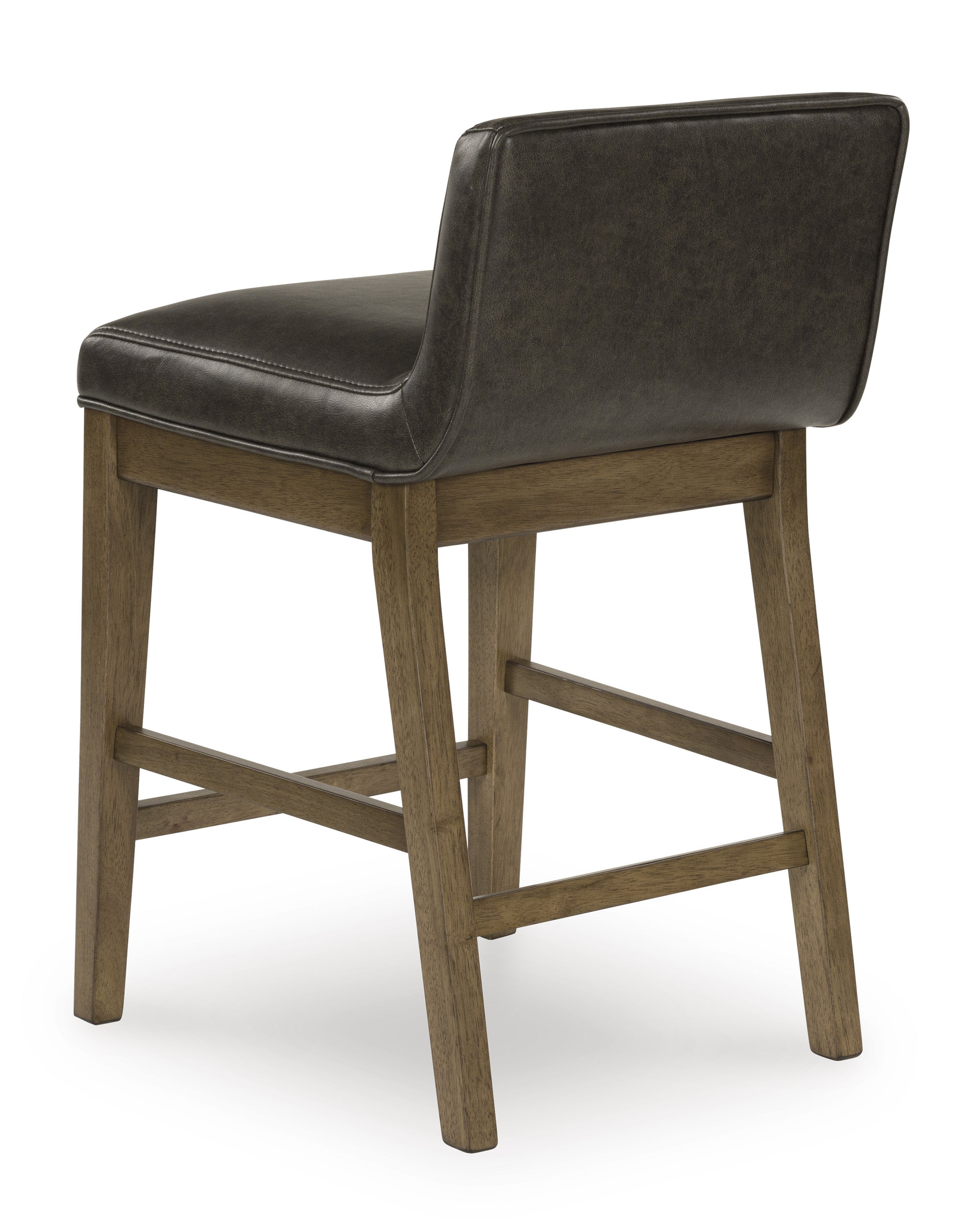 Cabalynn Whitewash Wood & Faux Leather Counter Stool