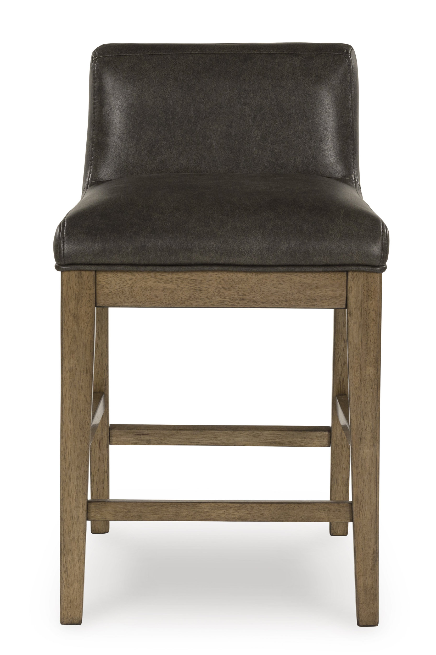 Cabalynn Whitewash Wood & Faux Leather Counter Stool