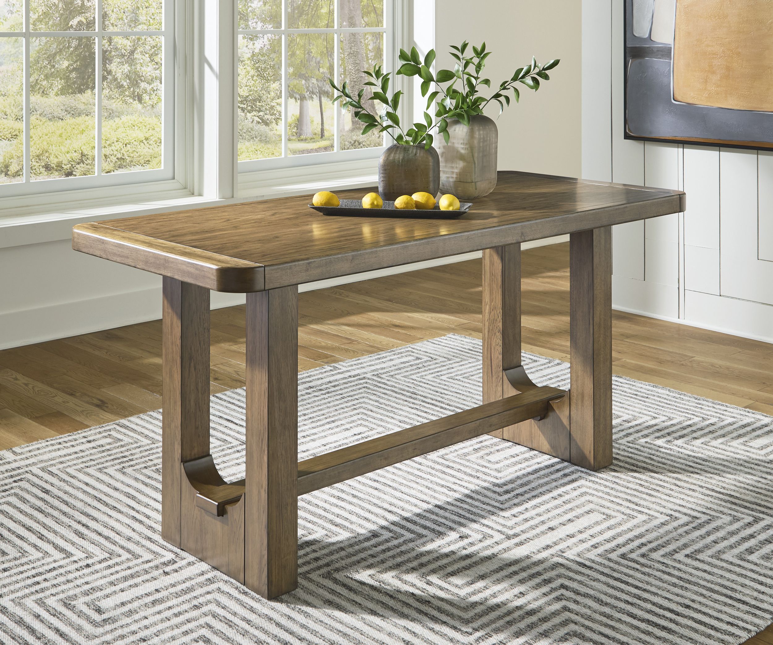 Cabalynn Counter Height Dining Table - Light Brown Wood | Sohomod