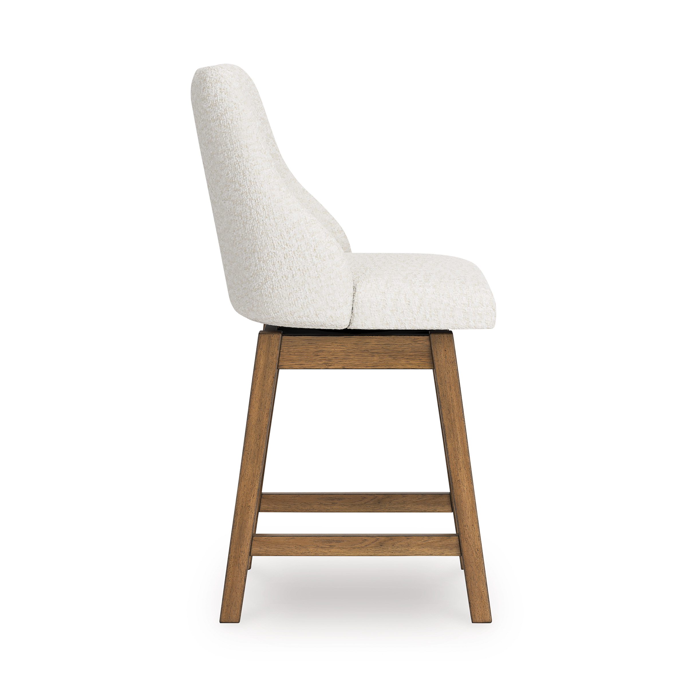 Cabalynn Whitewash Wood & Gray Upholstered Bar Height Stool