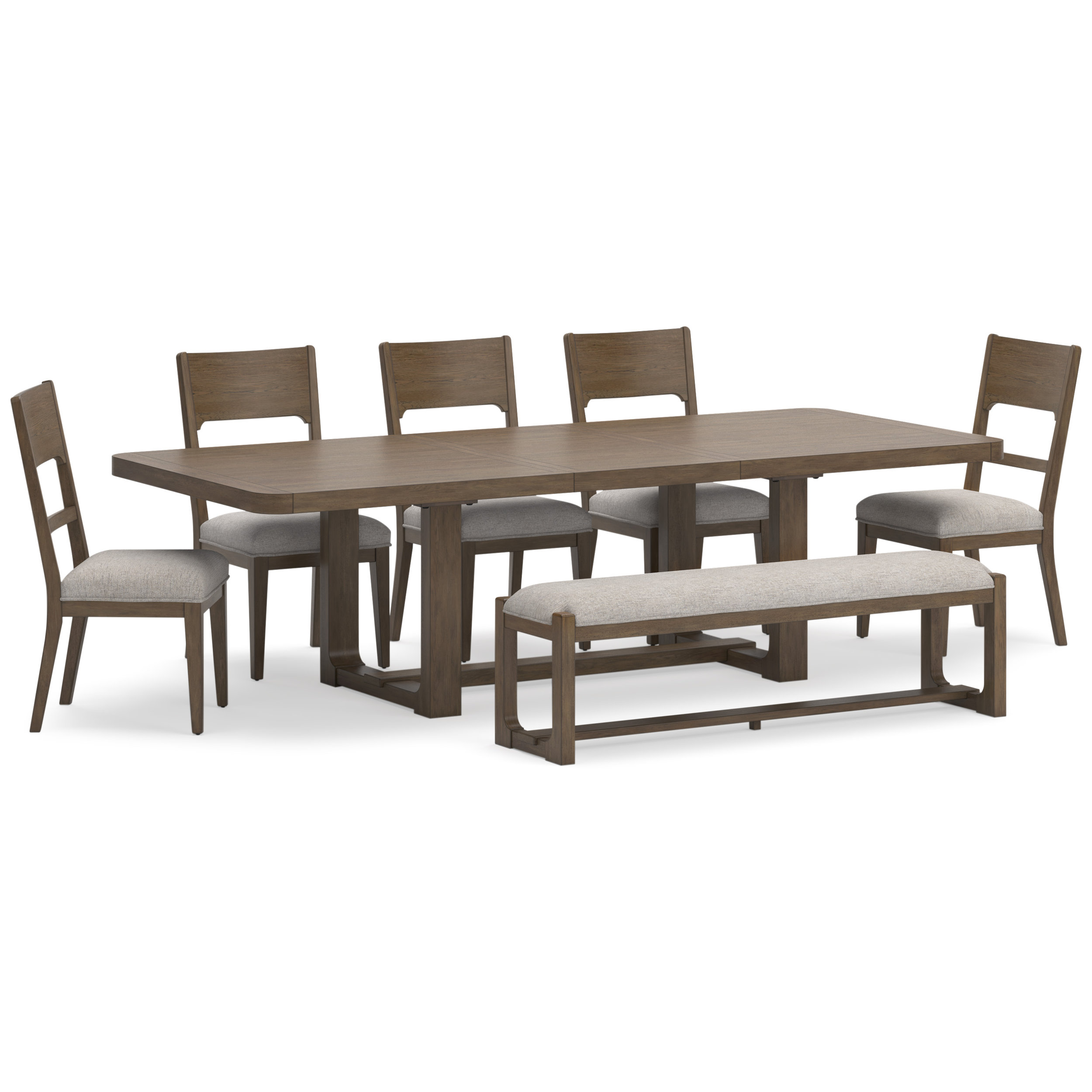 Cabalynn Rectangular Extendable Dining Room Set | Light Brown