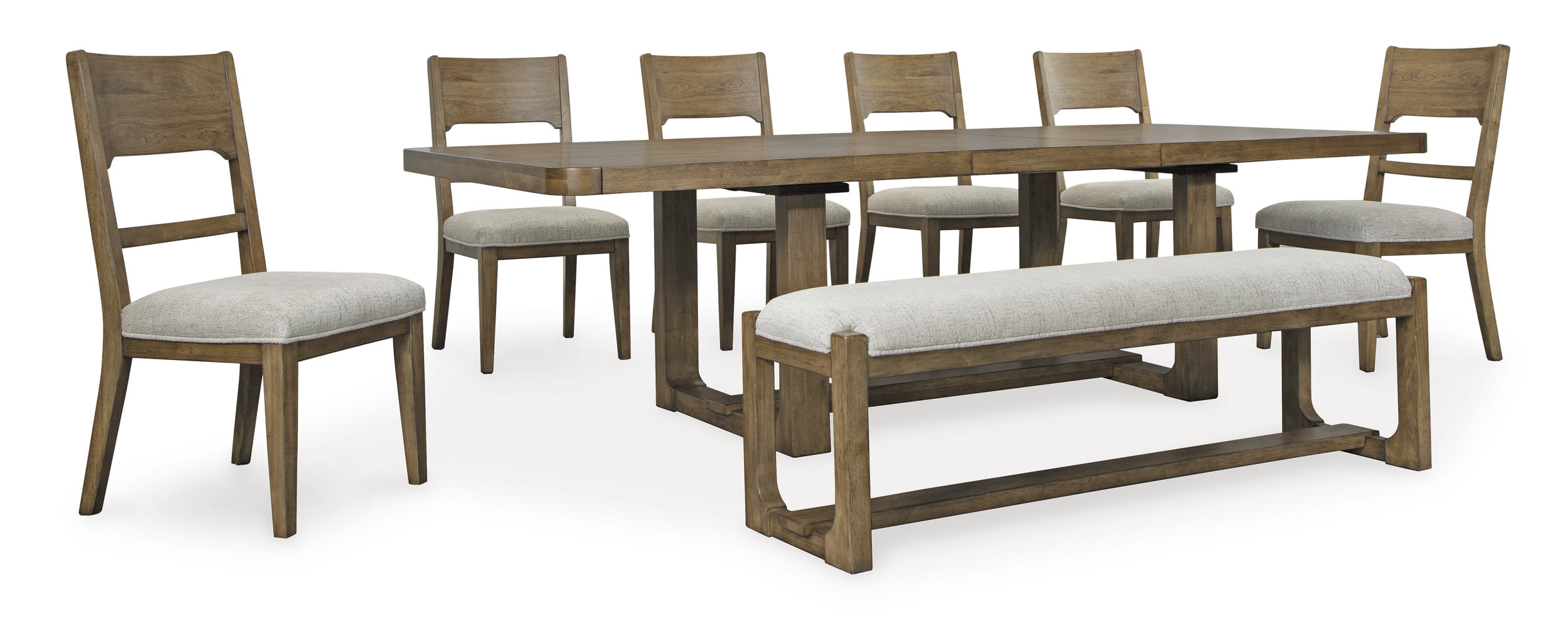 Ashley Cabalynn Extendable Wood Dining Table - Light Brown