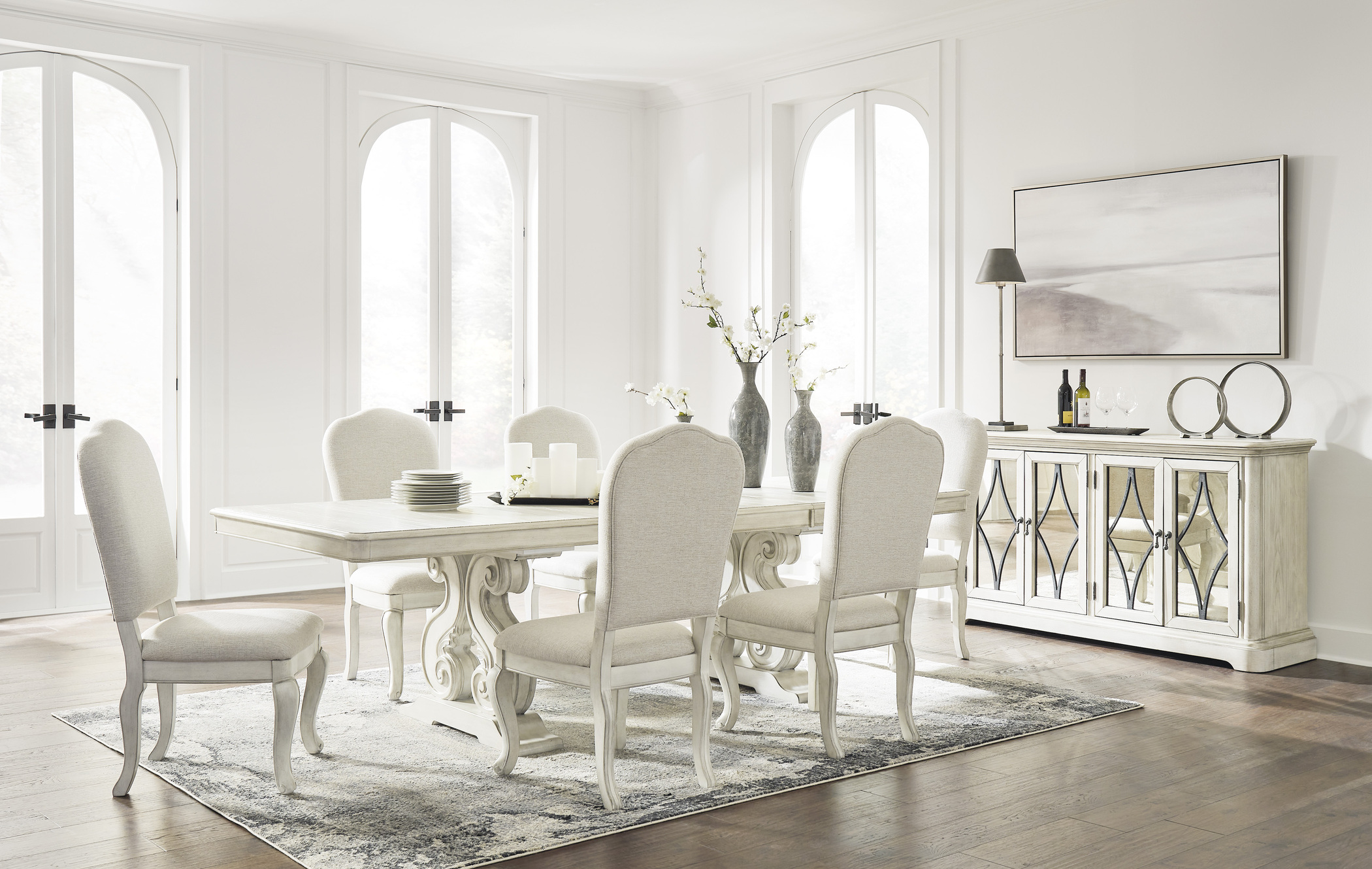 SM Arlendyne Wood Rectangular Extendable Dining Table