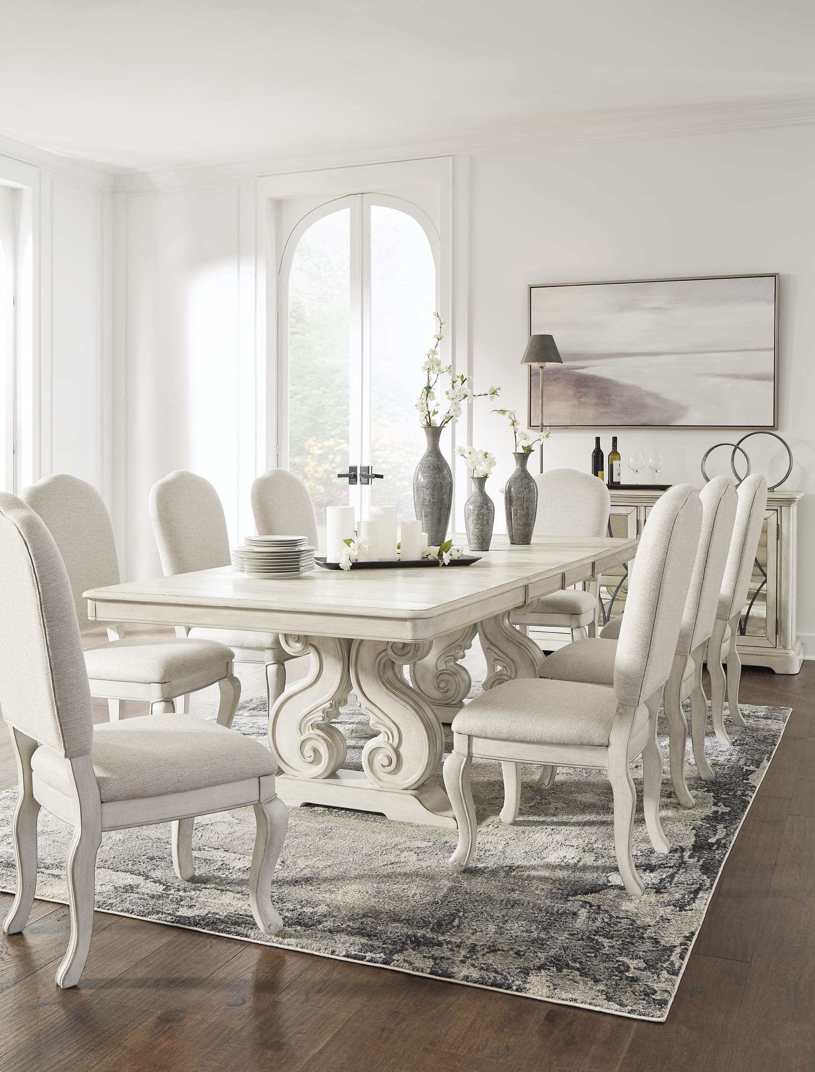 SM Arlendyne Wood Rectangular Extendable Dining Table