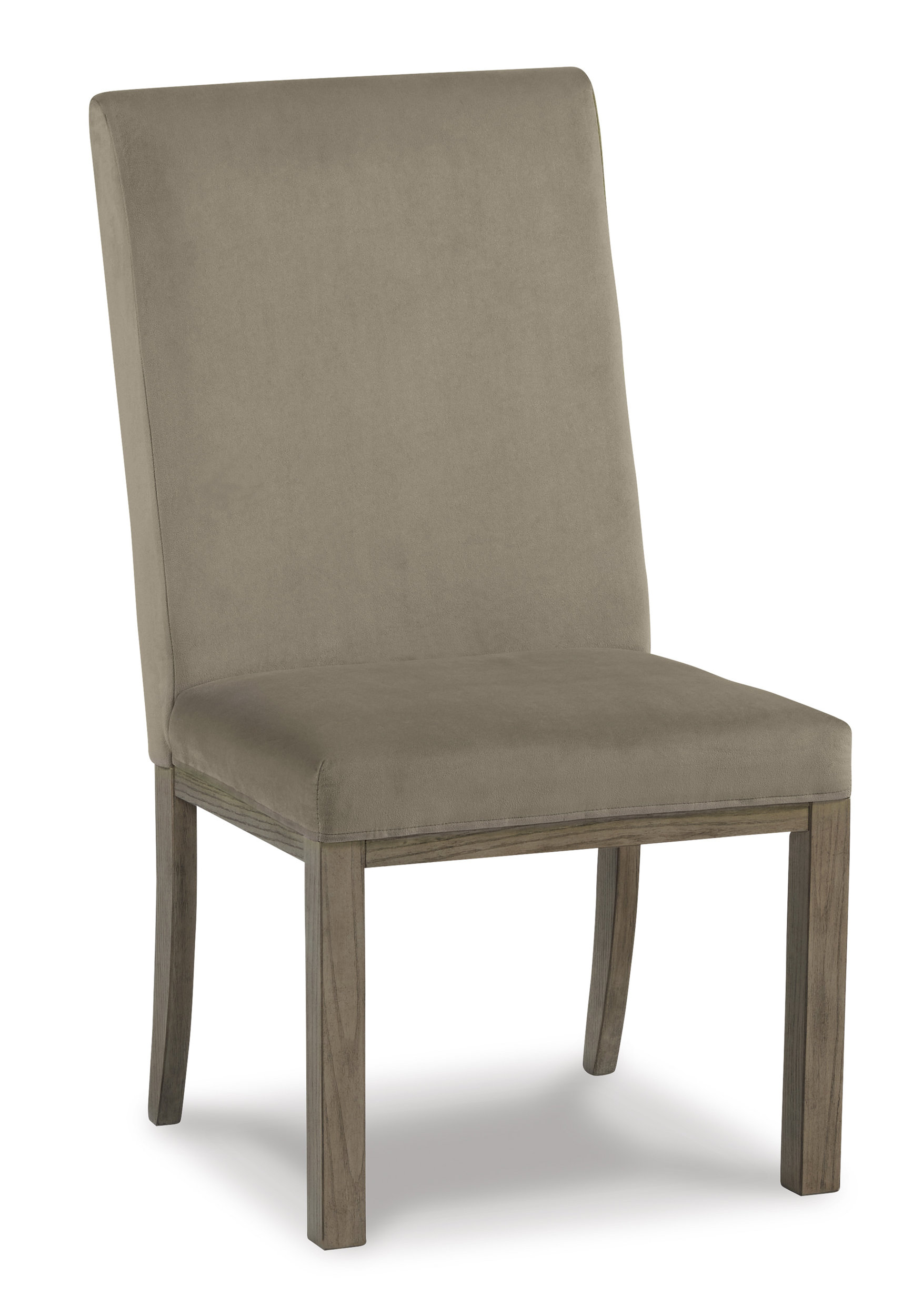 Chrestner Upholstered Dining Side Chair | Gray & Rustic Brown