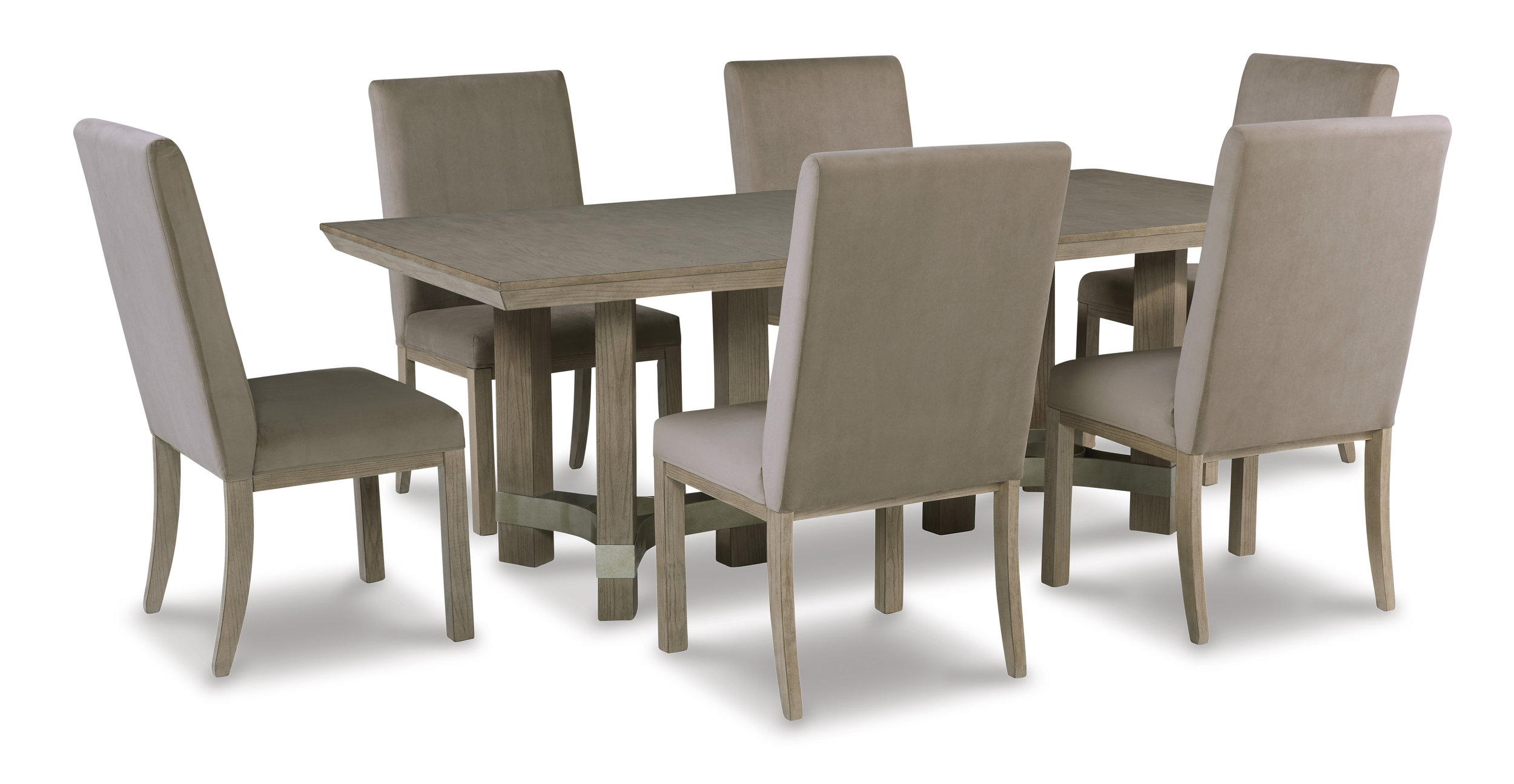Chrestner Upholstered Dining Side Chair | Gray & Rustic Brown