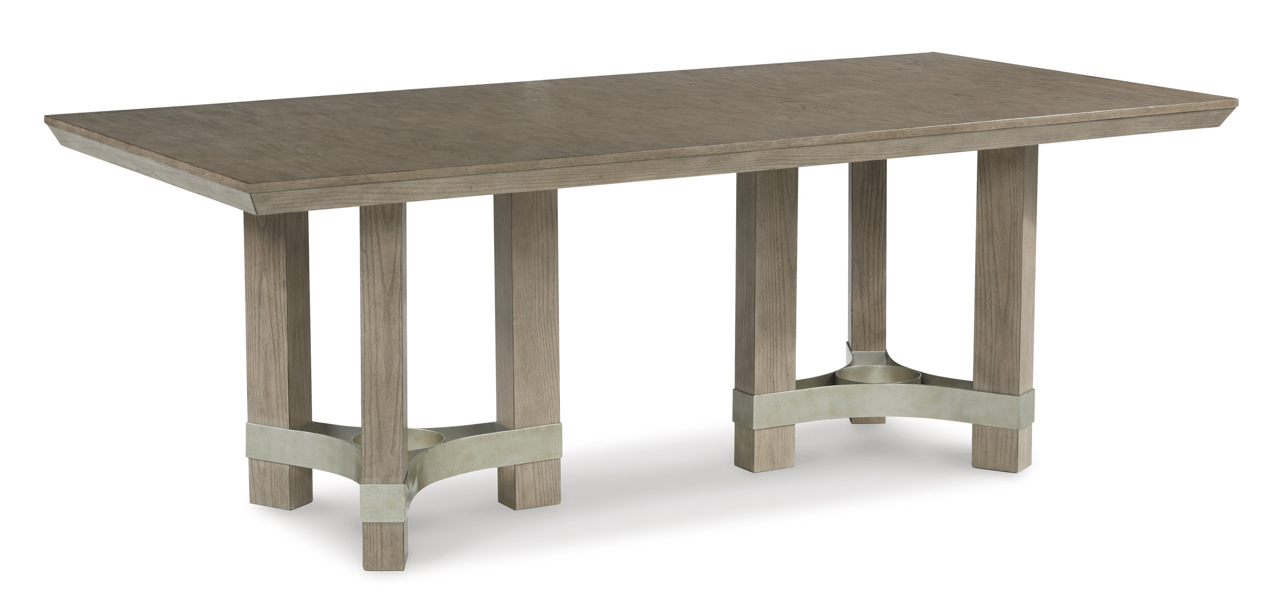 Chrestner Rectangular Dining Room Set | Gray Wood & 6 Chairs