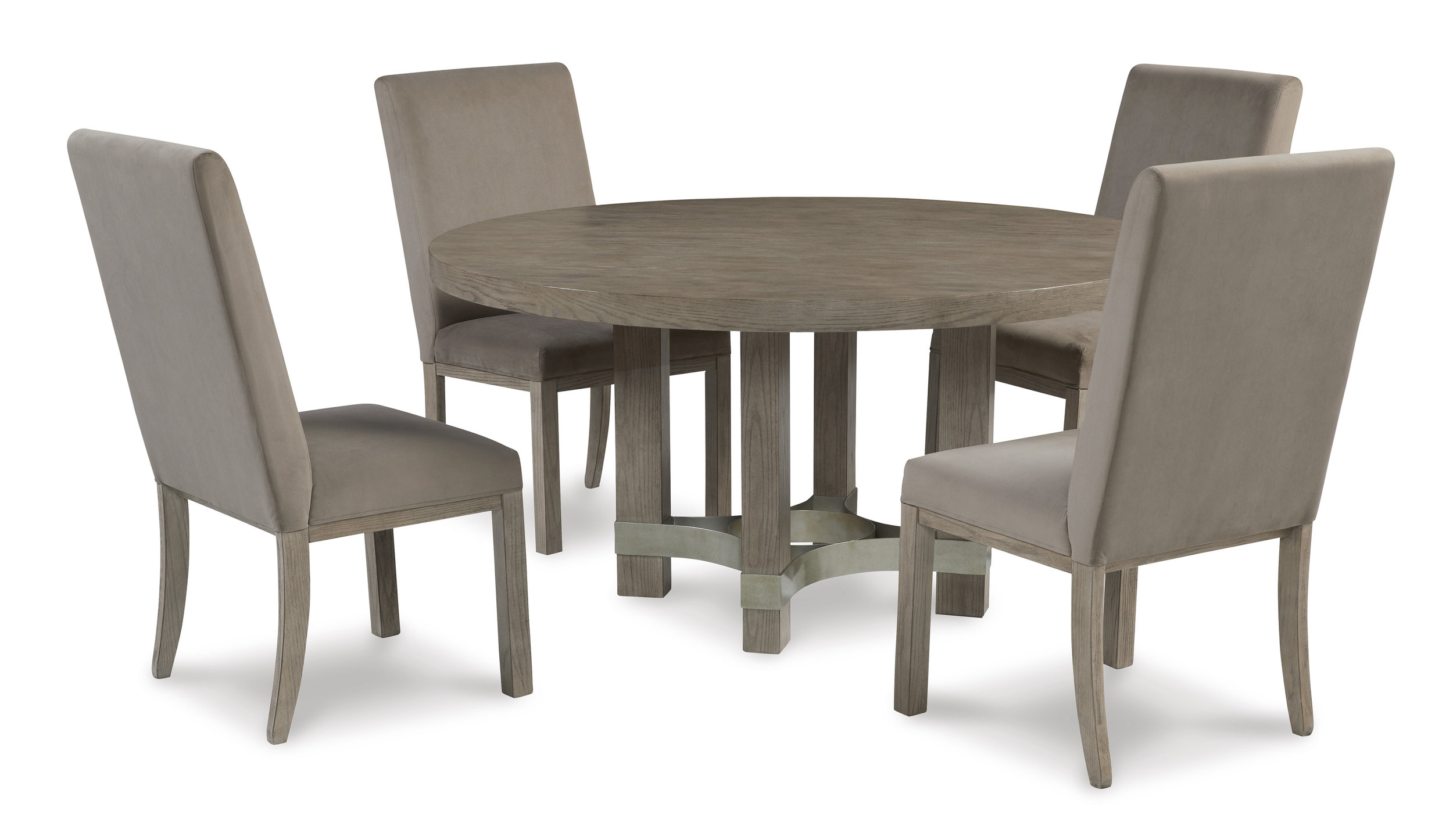Chrestner Upholstered Dining Side Chair | Gray & Rustic Brown