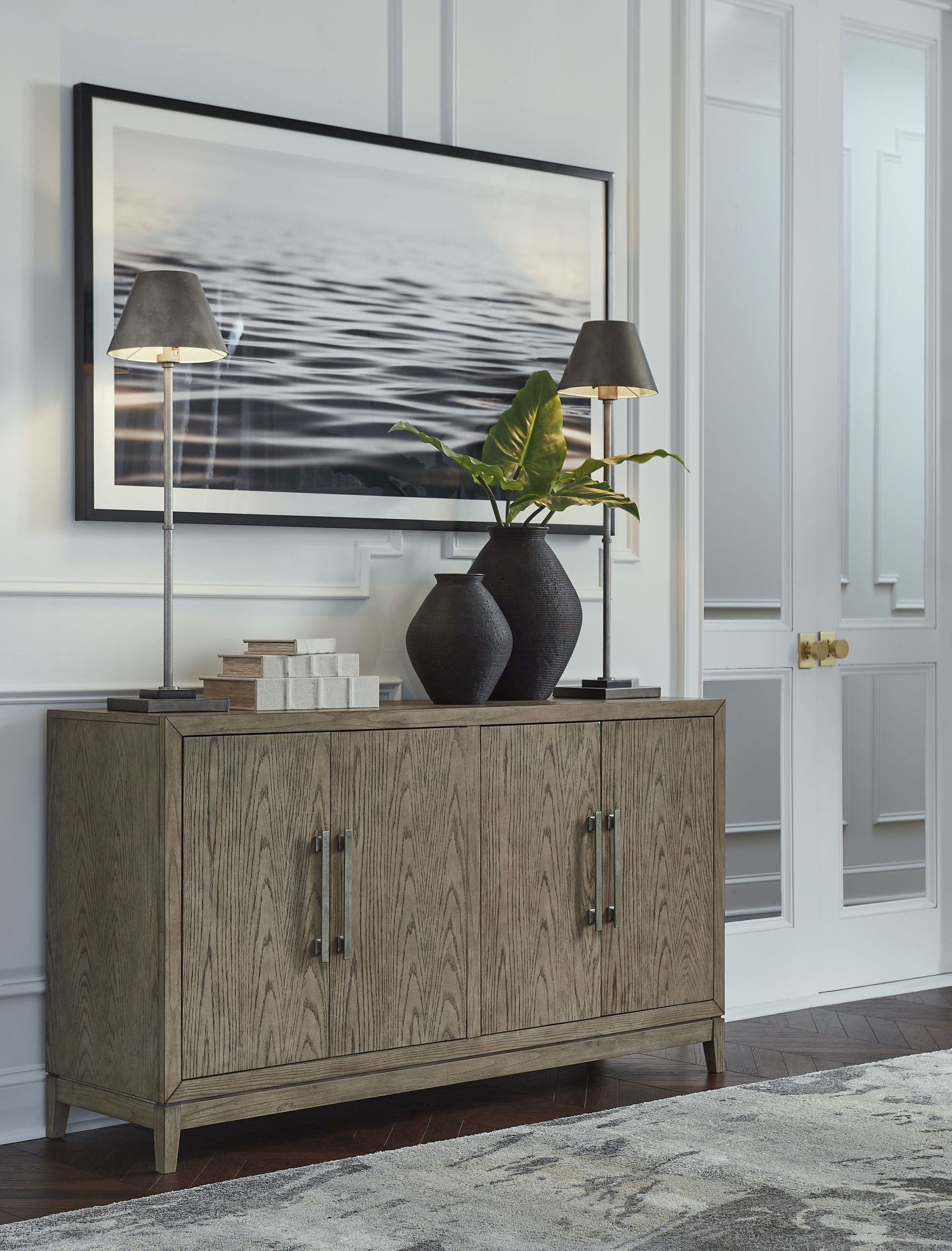 Chrestner 4-Door Dining Room Server | Wood Storage Sideboard