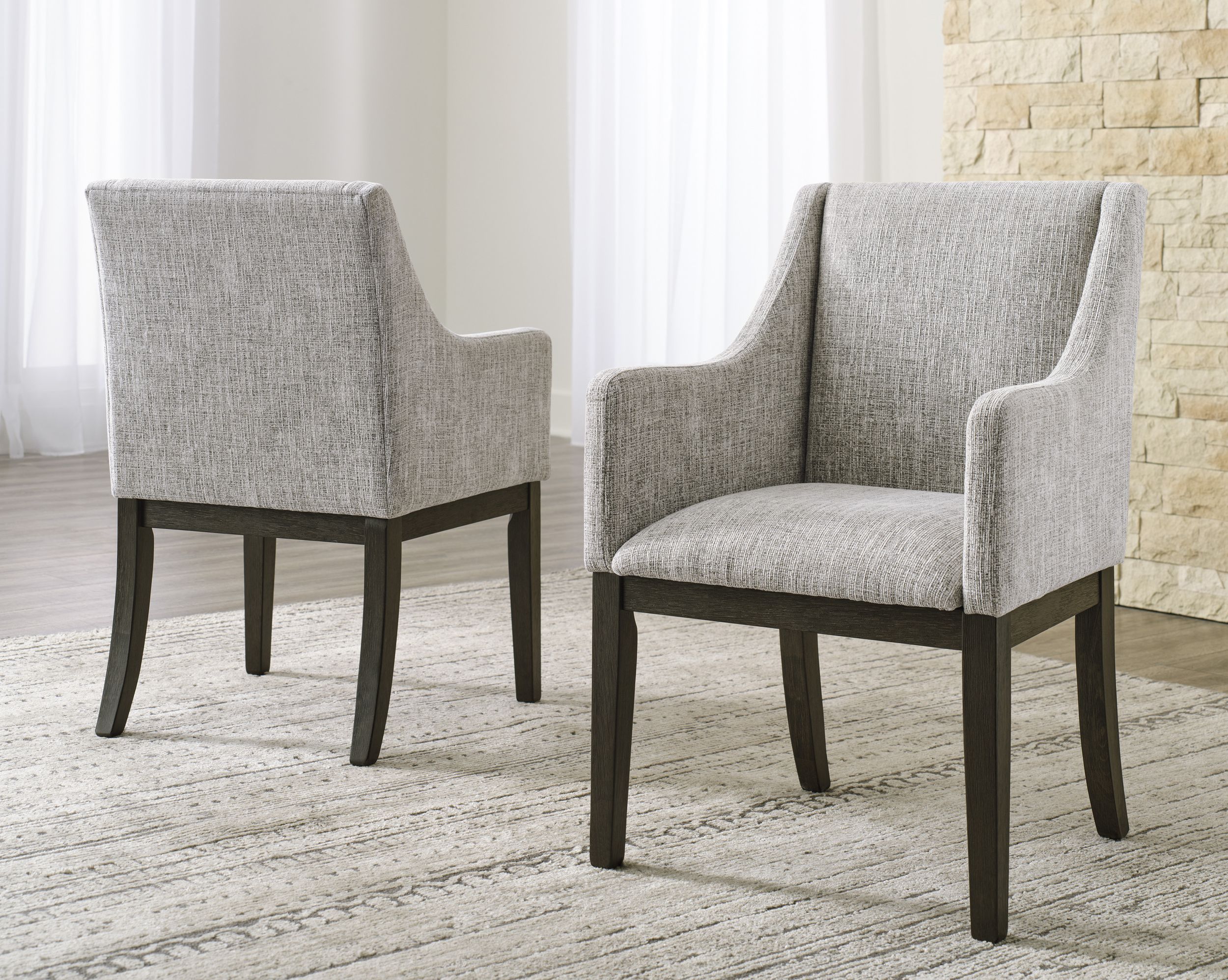 Burkhaus Dining Polyester Upholstered Arm Chair