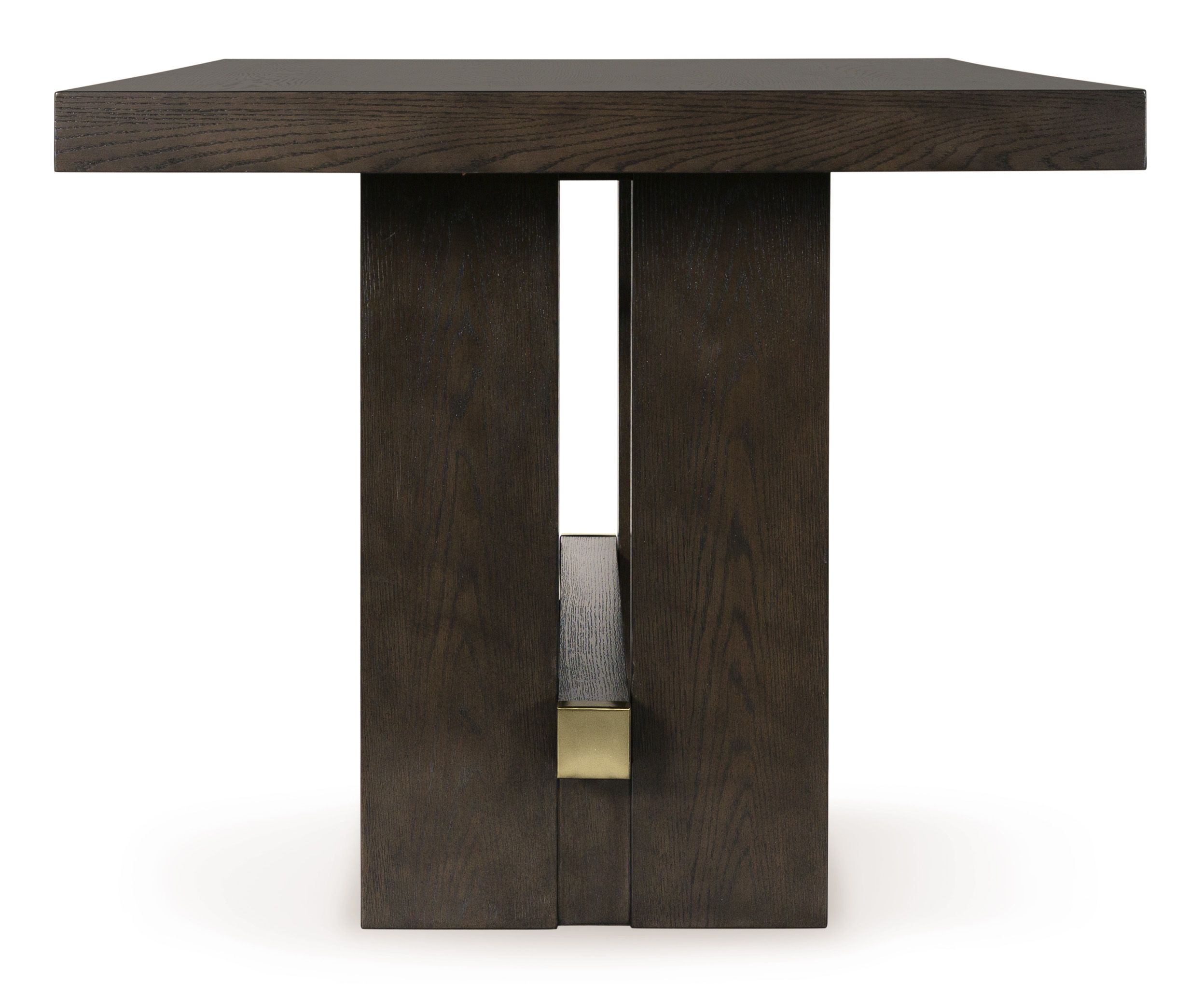 Burkhaus Wood Veneer Rectangular Counter Table w/Wine Rack