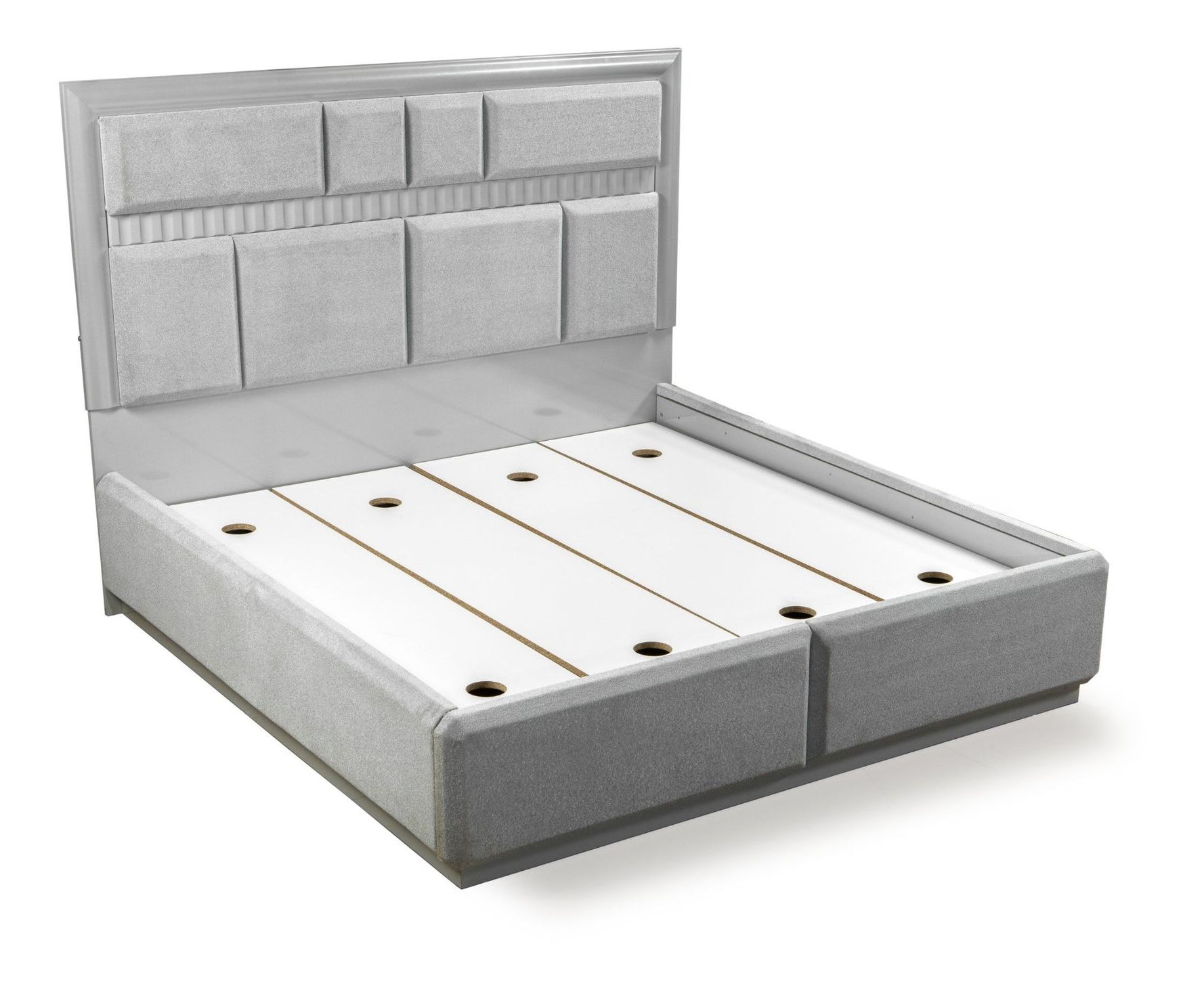 Da Vinci King Size Bed with Fabric Upholstery & LED Lighting