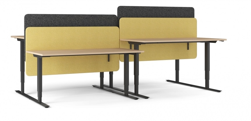 Narbutas EASY Height Adjustable Sit-Stand Bench in yellow 
