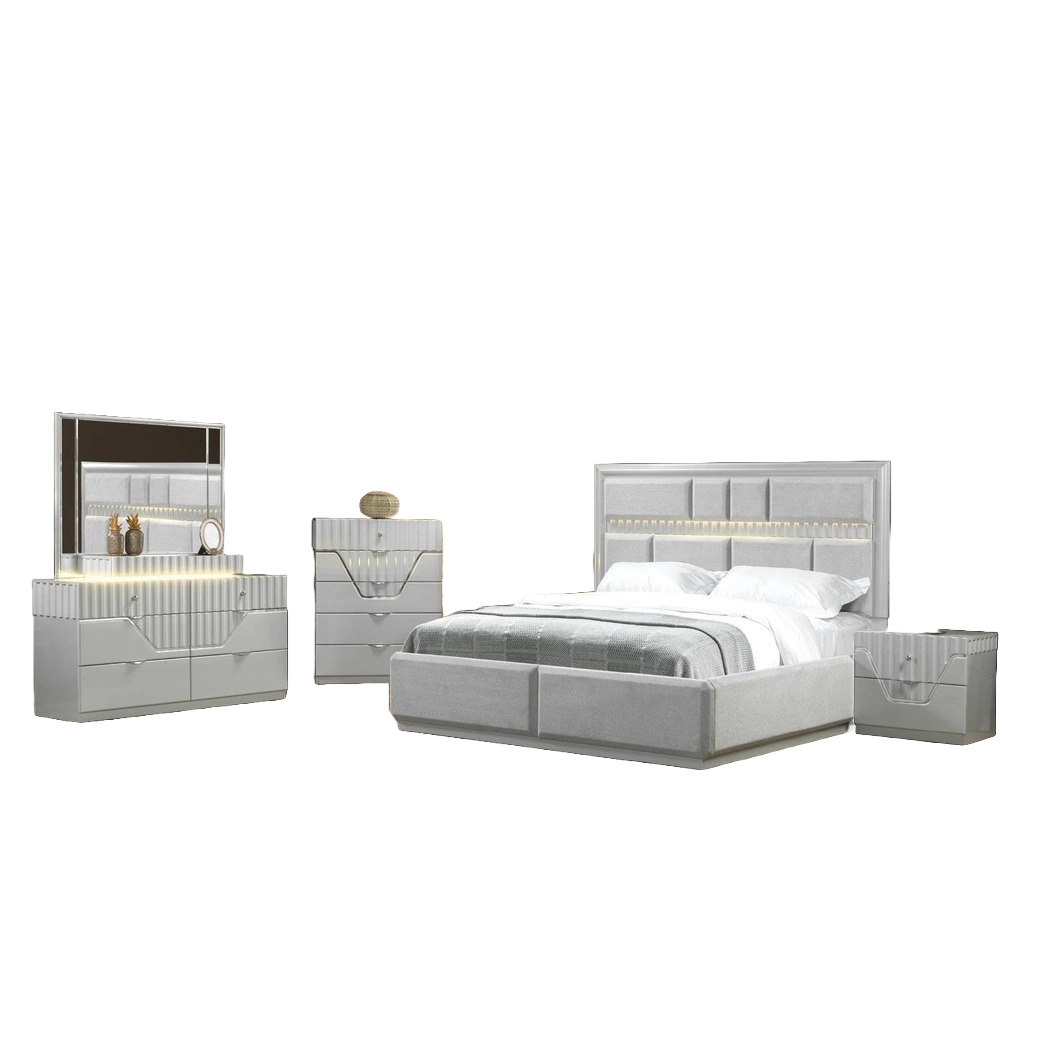 Da Vinci Fabric/Wood Regular Bedroom Set