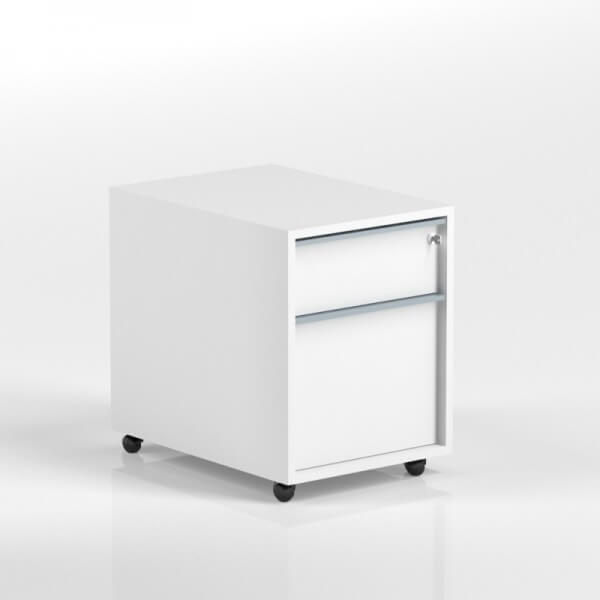 Nova W16.9" Mobile Pedestal w/2 Drawers & Central Locking