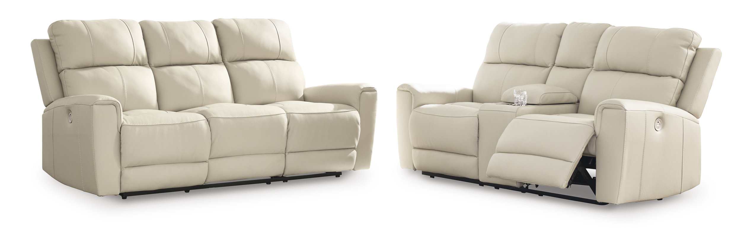 Dahlmoore Leather/PVC Power Reclining Living Room Set