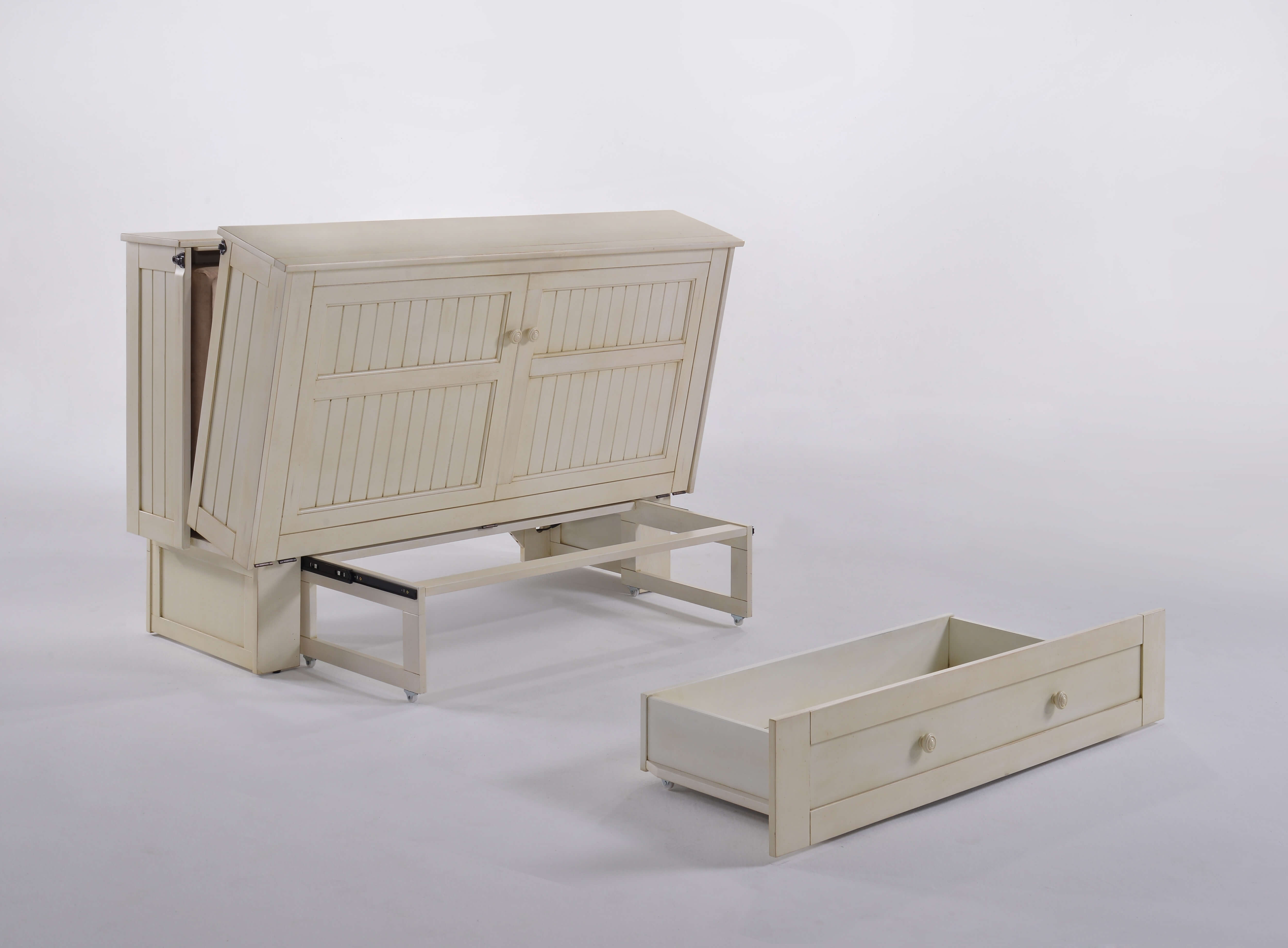 Daisy Wood Murphy Cabinet Bed w/Mattress