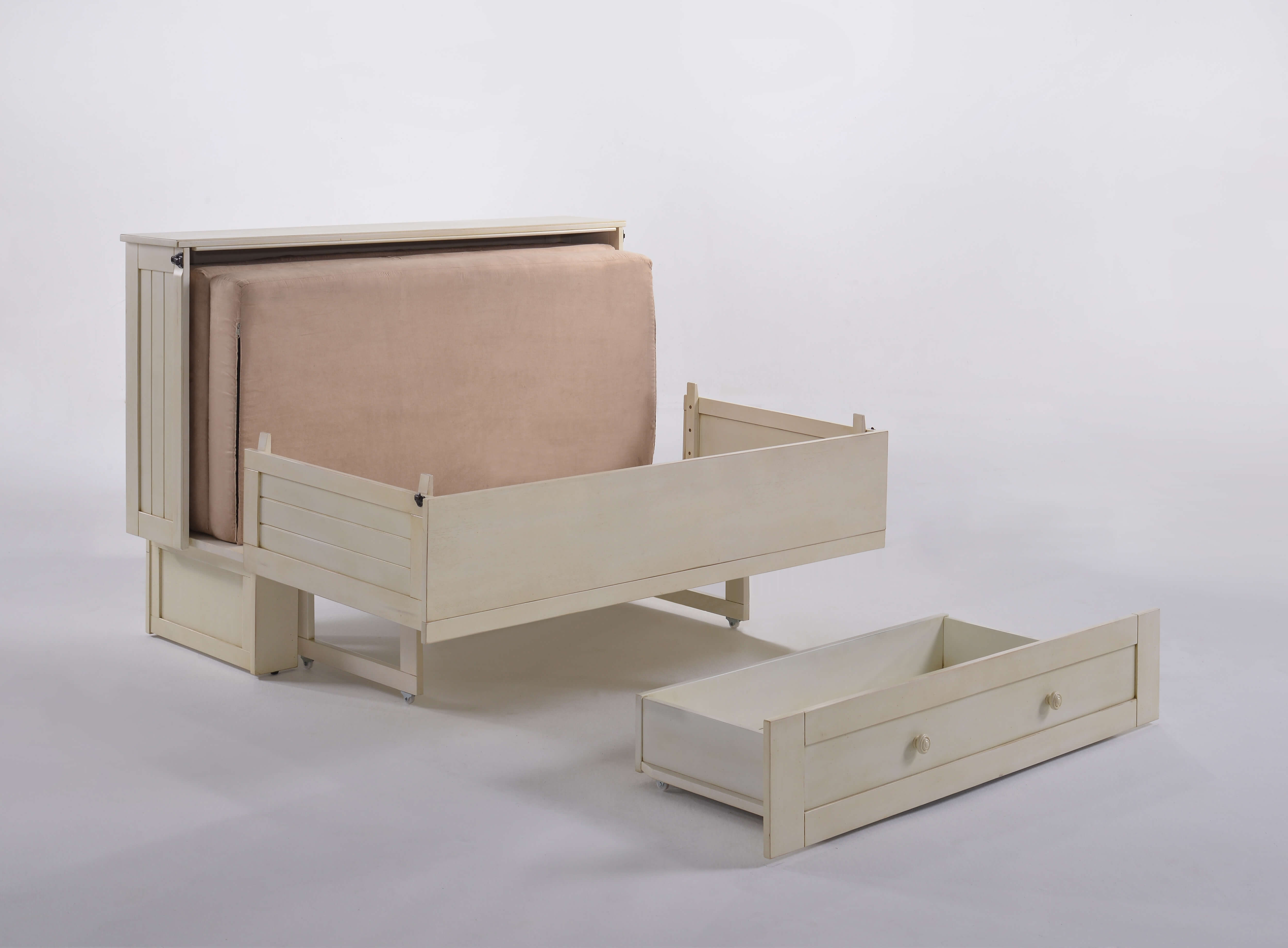 Daisy Wood Murphy Cabinet Bed w/Mattress