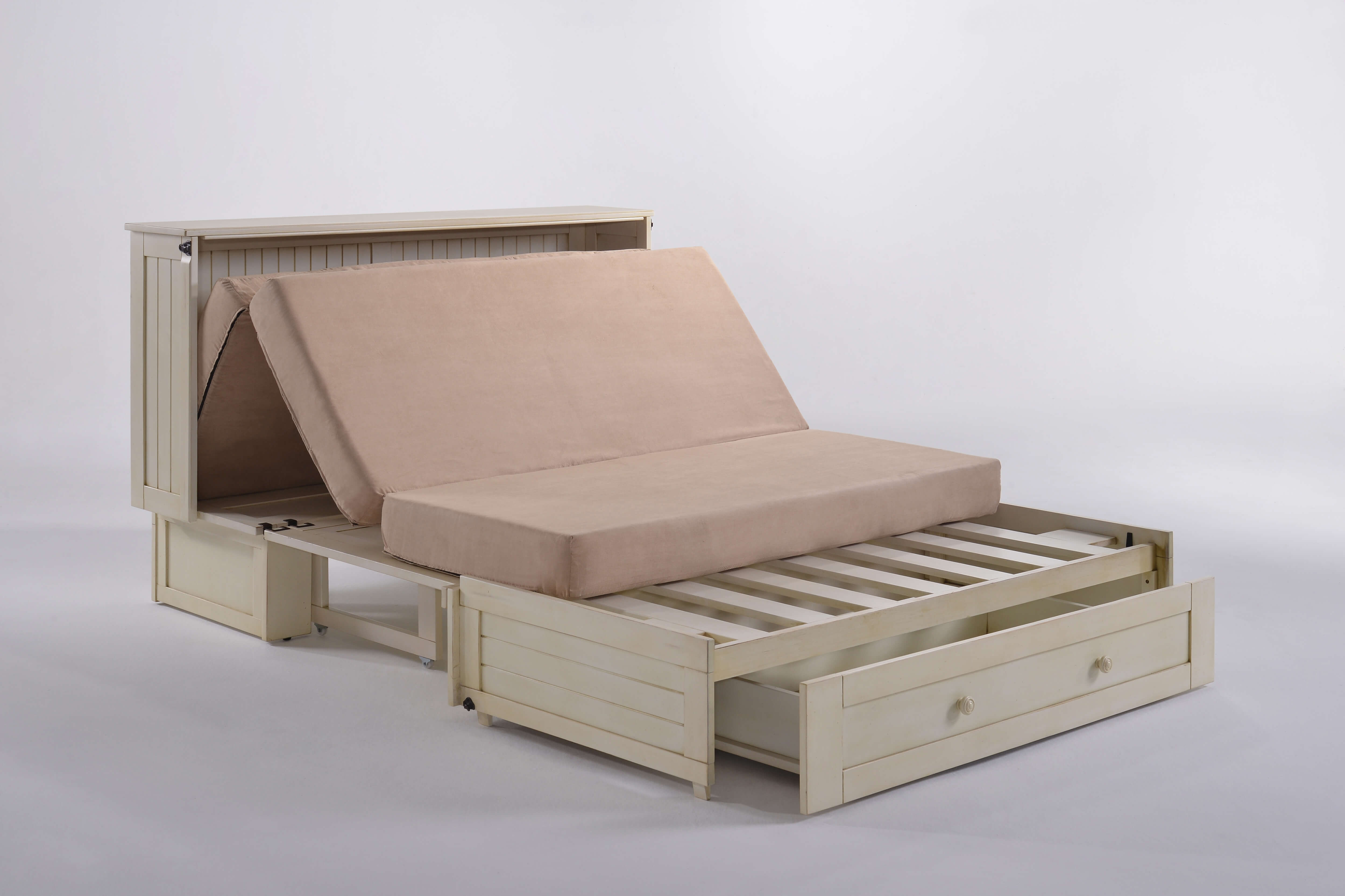 Daisy Wood Murphy Cabinet Bed w/Mattress