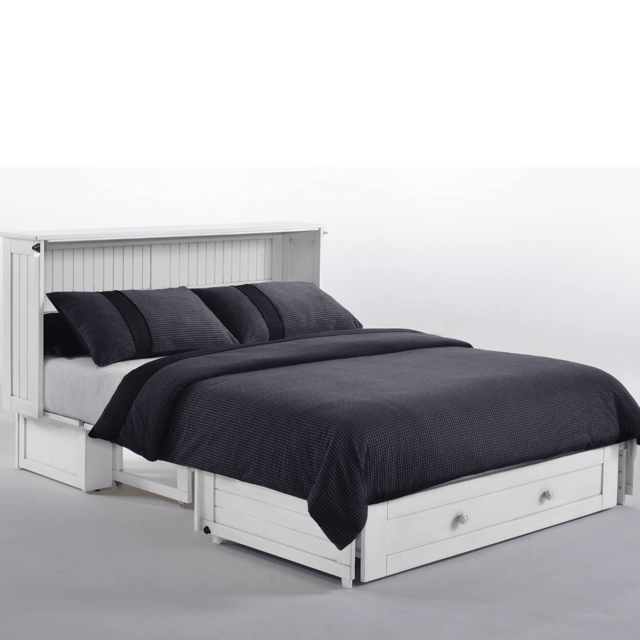 Daisy Wood Murphy Cabinet Bed w/Mattress