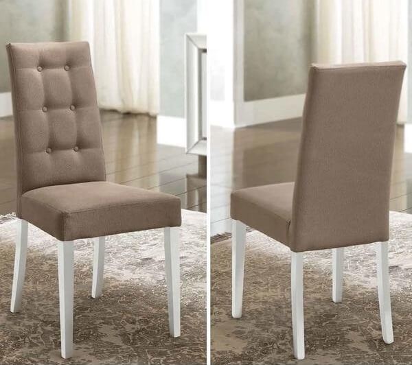 Dama Bianca Eco-Leather Dining Chair by Camelgroup, Italy