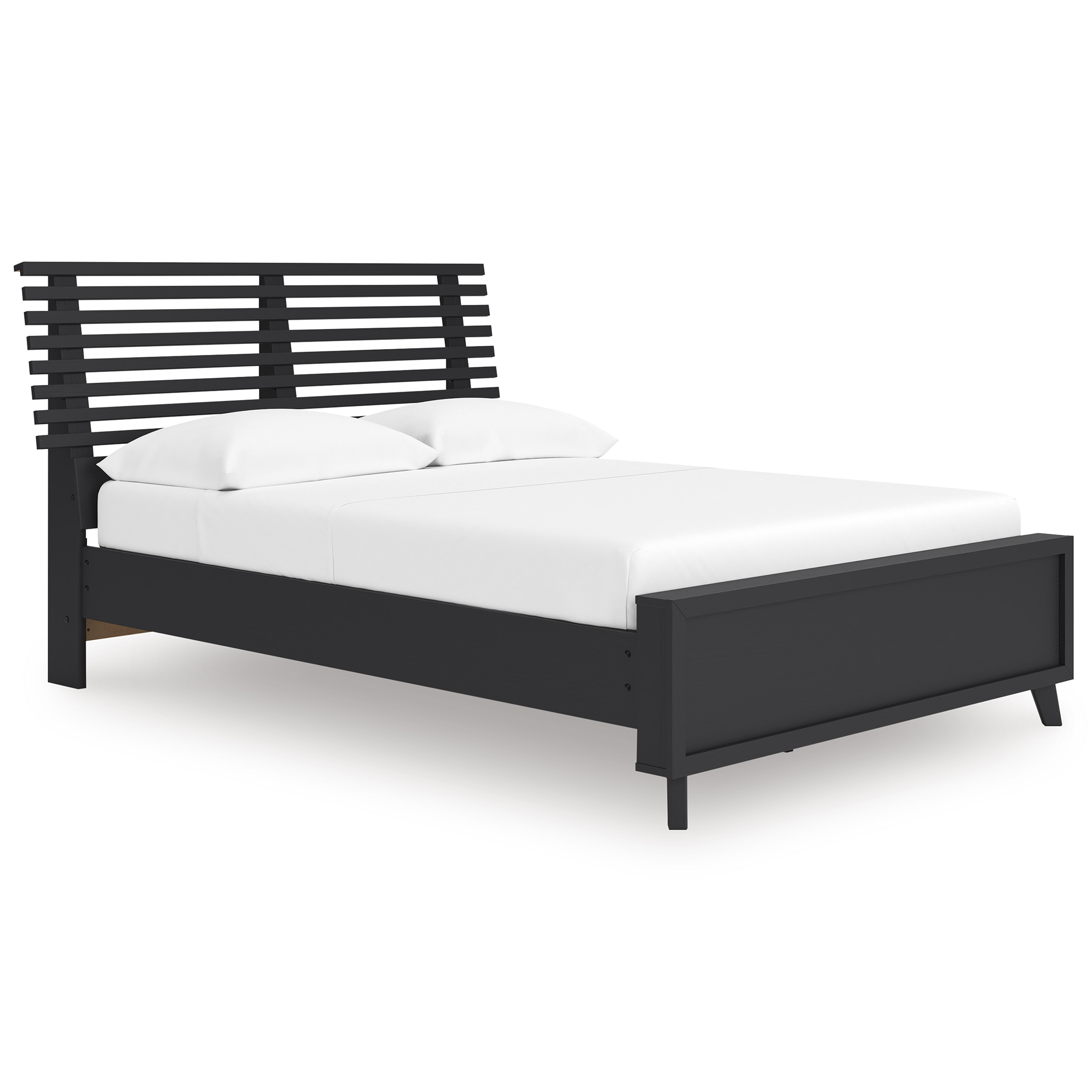 Danziar MDF/Wood Veneer Slat Panel Bedroom Set w/Footboard