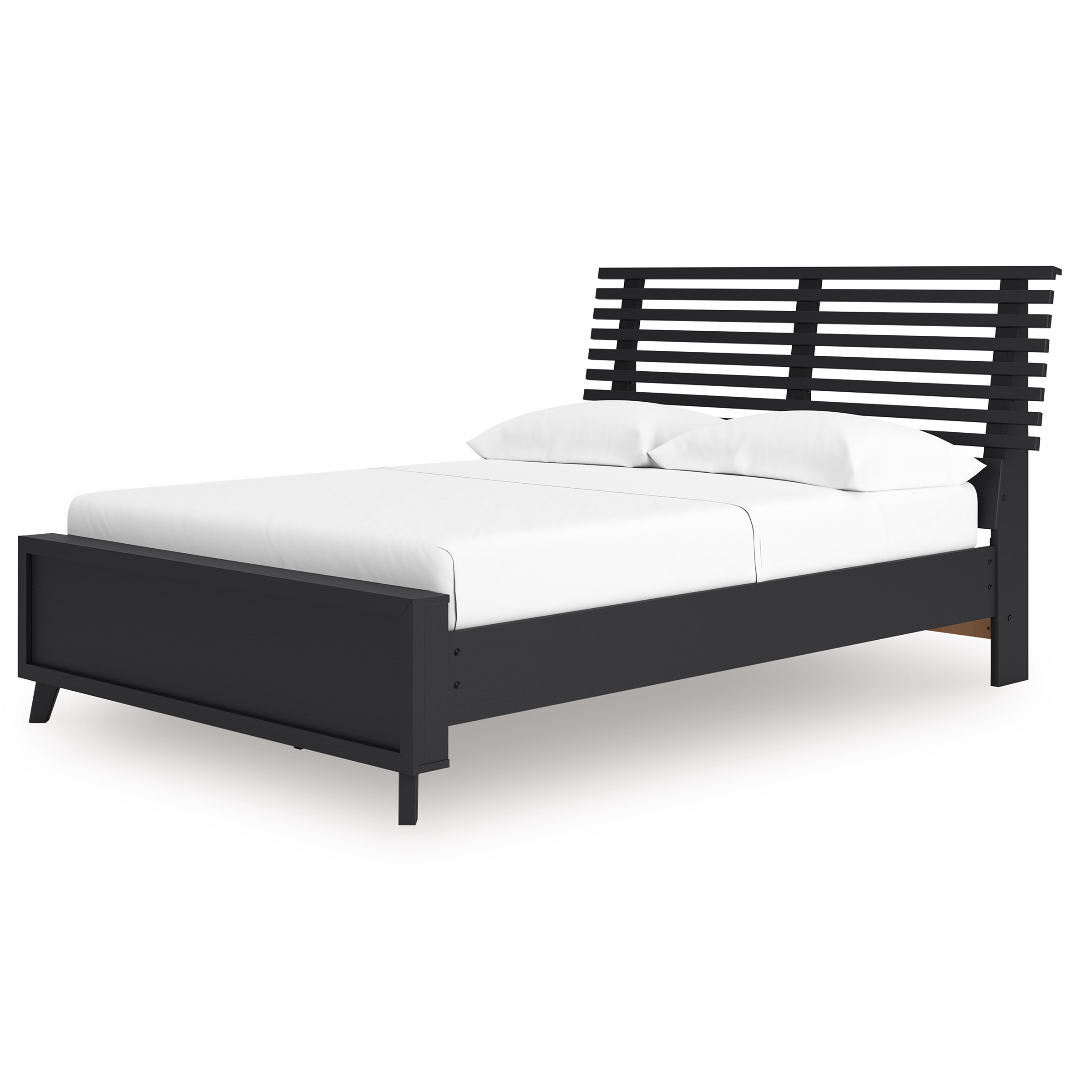 Danziar MDF/Wood Veneer Slat Panel Bedroom Set w/Footboard