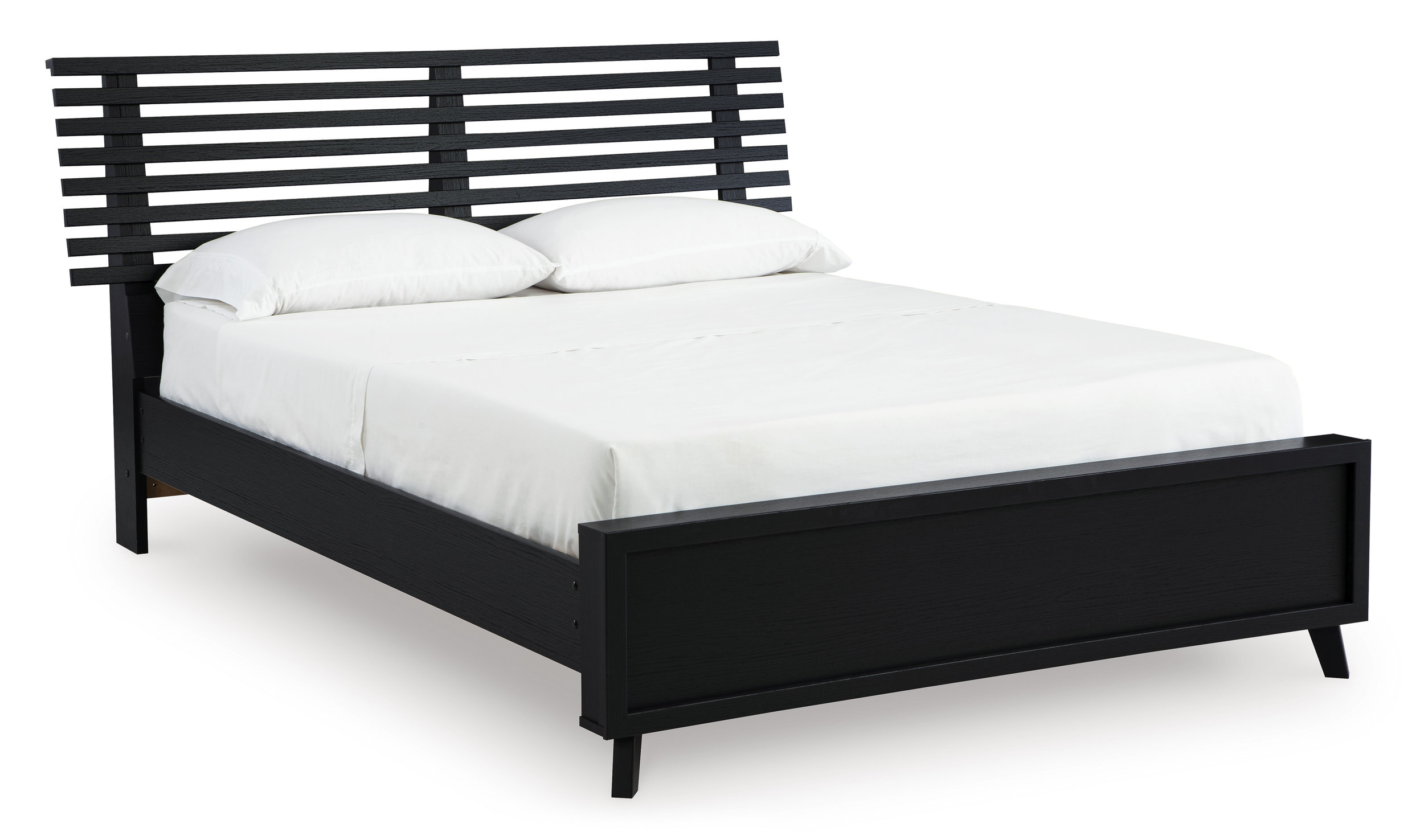 Danziar MDF/Wood Veneer Slat Panel Bedroom Set w/Footboard