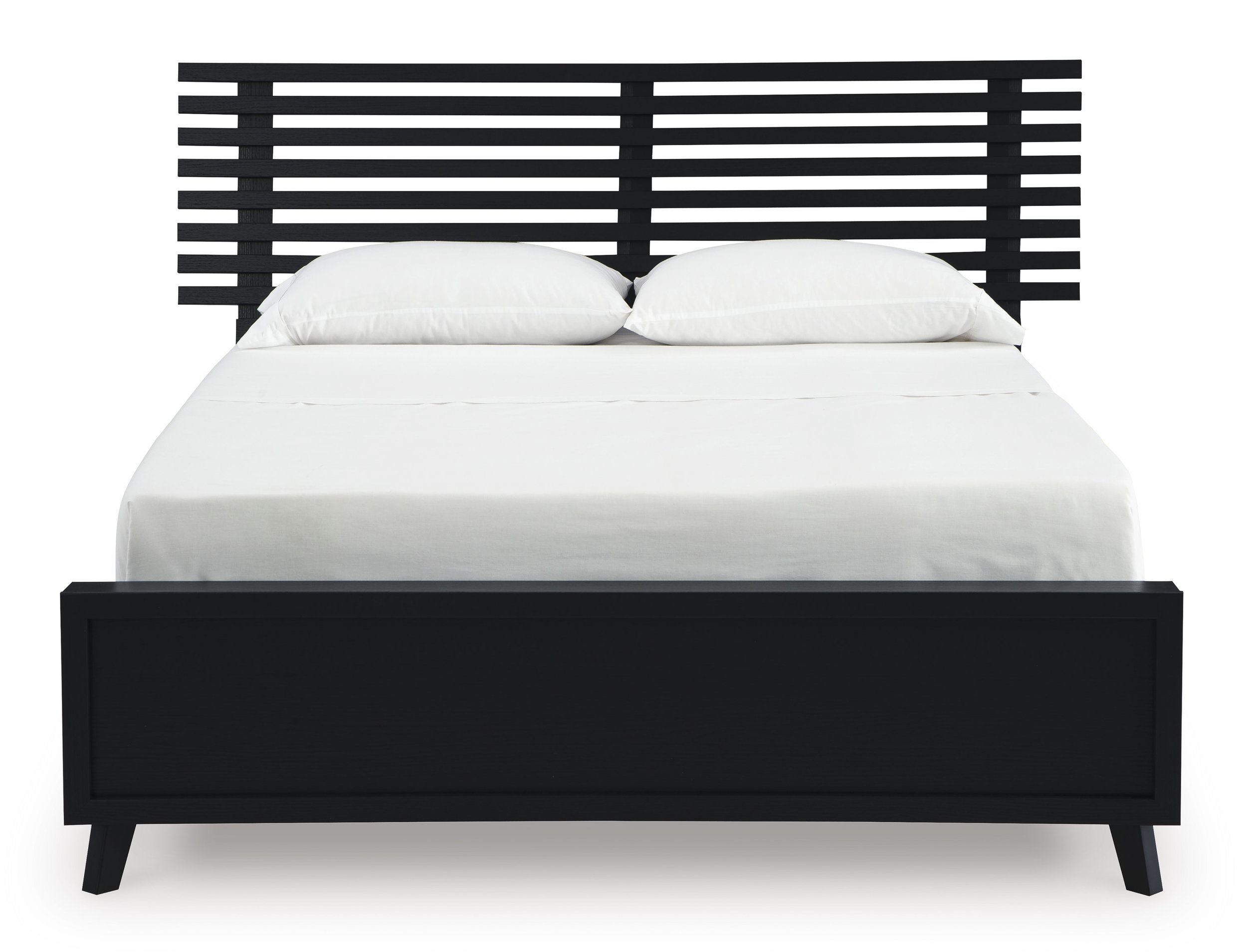 Danziar MDF/Wood Veneer Slat Panel Bedroom Set w/Footboard