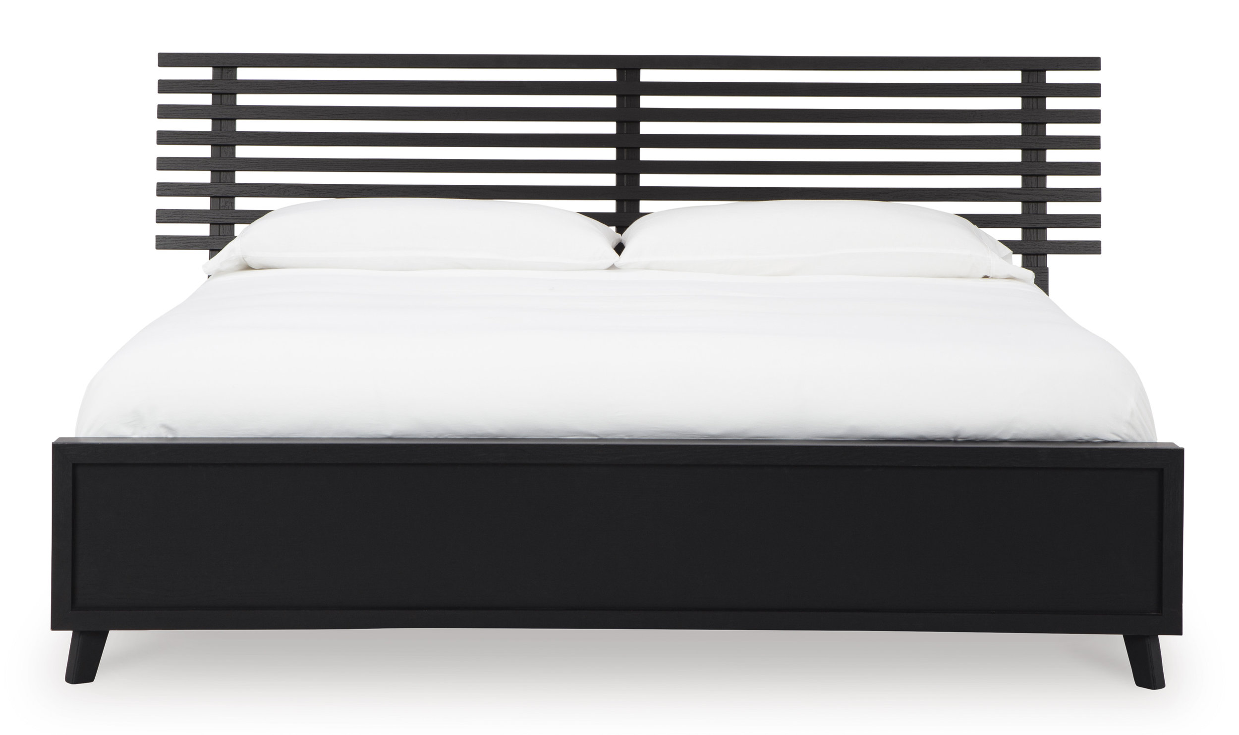 Danziar MDF/Wood Veneer Slat Panel Bedroom Set w/Footboard