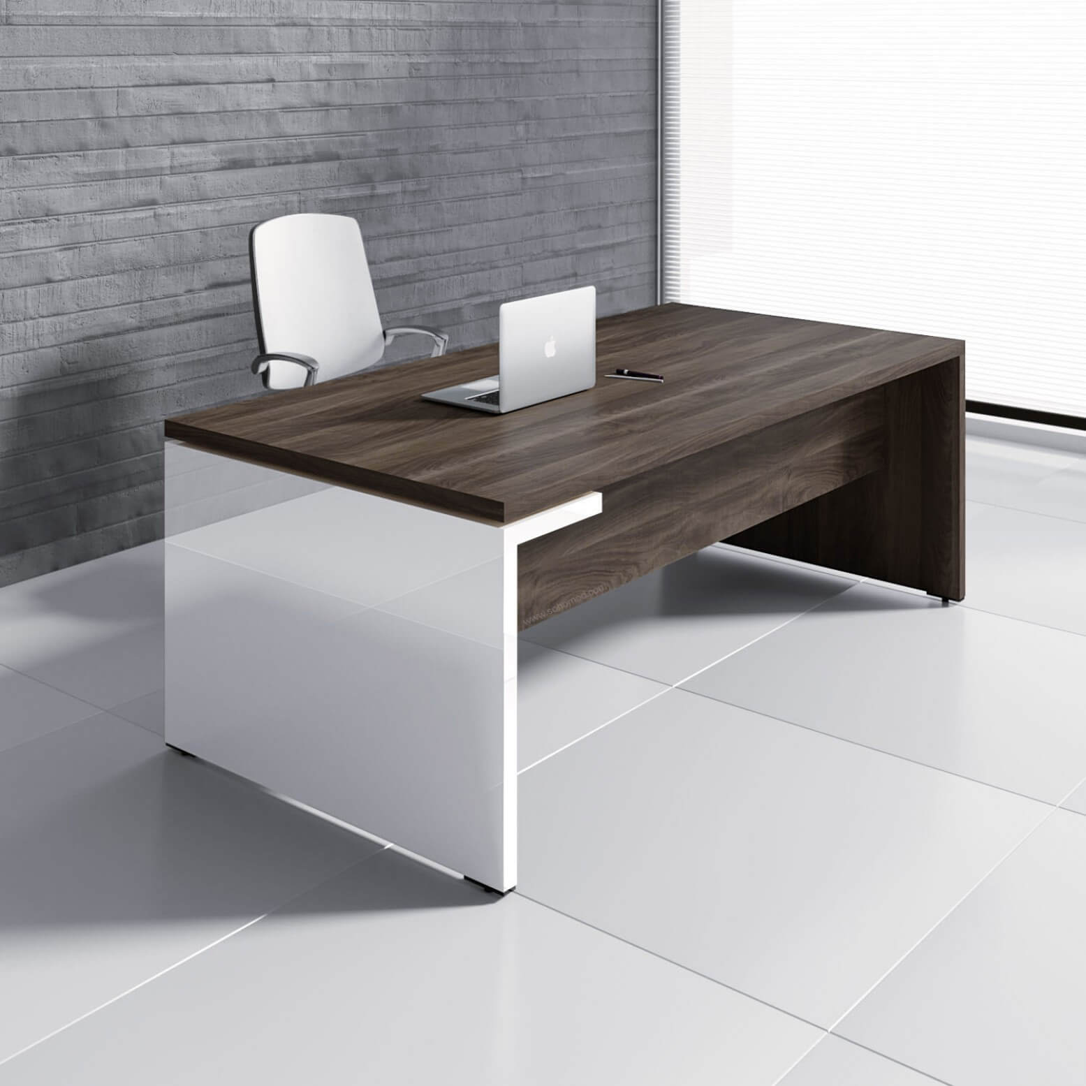 Dark Sycamore + White High Gloss
