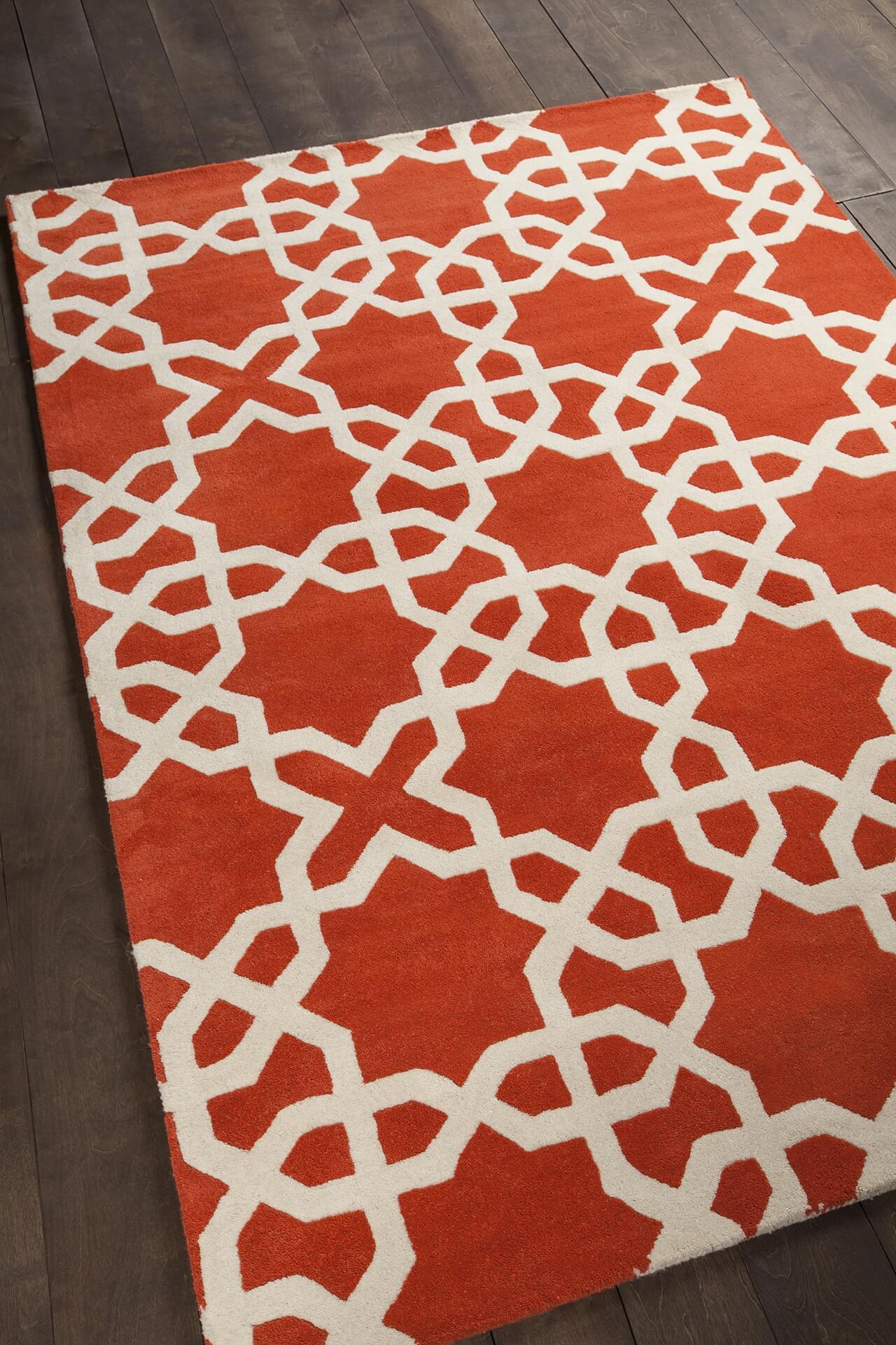 Davin Rectangular Wool Handmade Rug, Composition 1