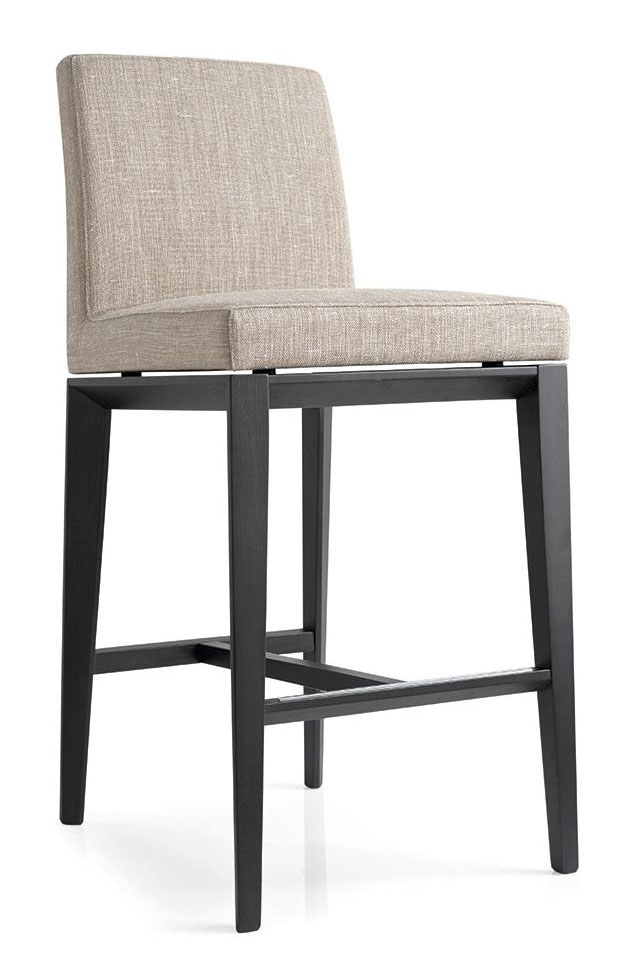 Bess Fabric/Wood Customizable Counter Stool