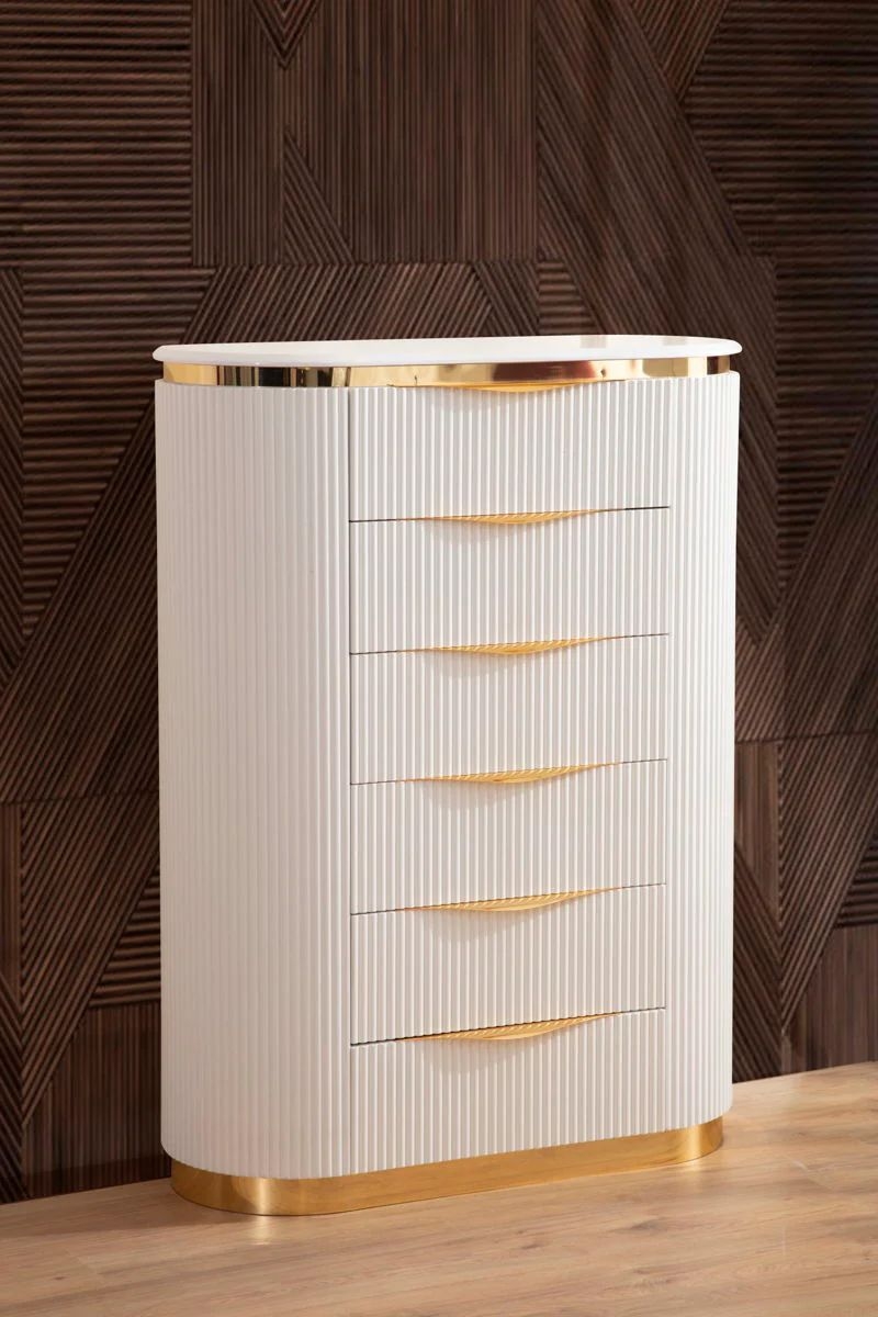 Laura 6-Drawer Wood Veneer Chest