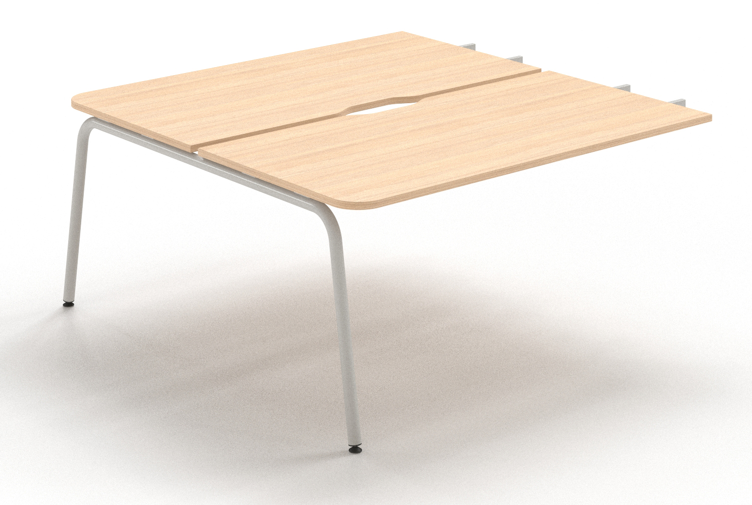 Round D64.6" Melamine Office 4-Desk Bench