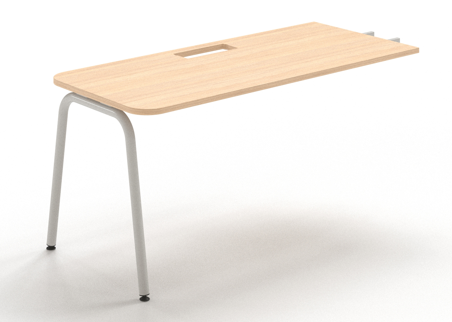 Round Melamine Office 4-Desk Double-Sided Workstation