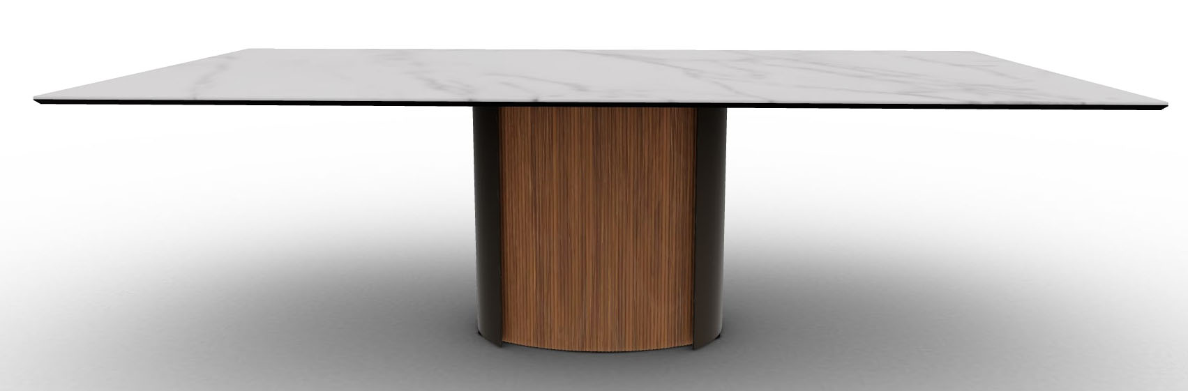 Yoroi W98.4-inch Ceramic/Metal/Wood Customizable Rectangular Dining Table