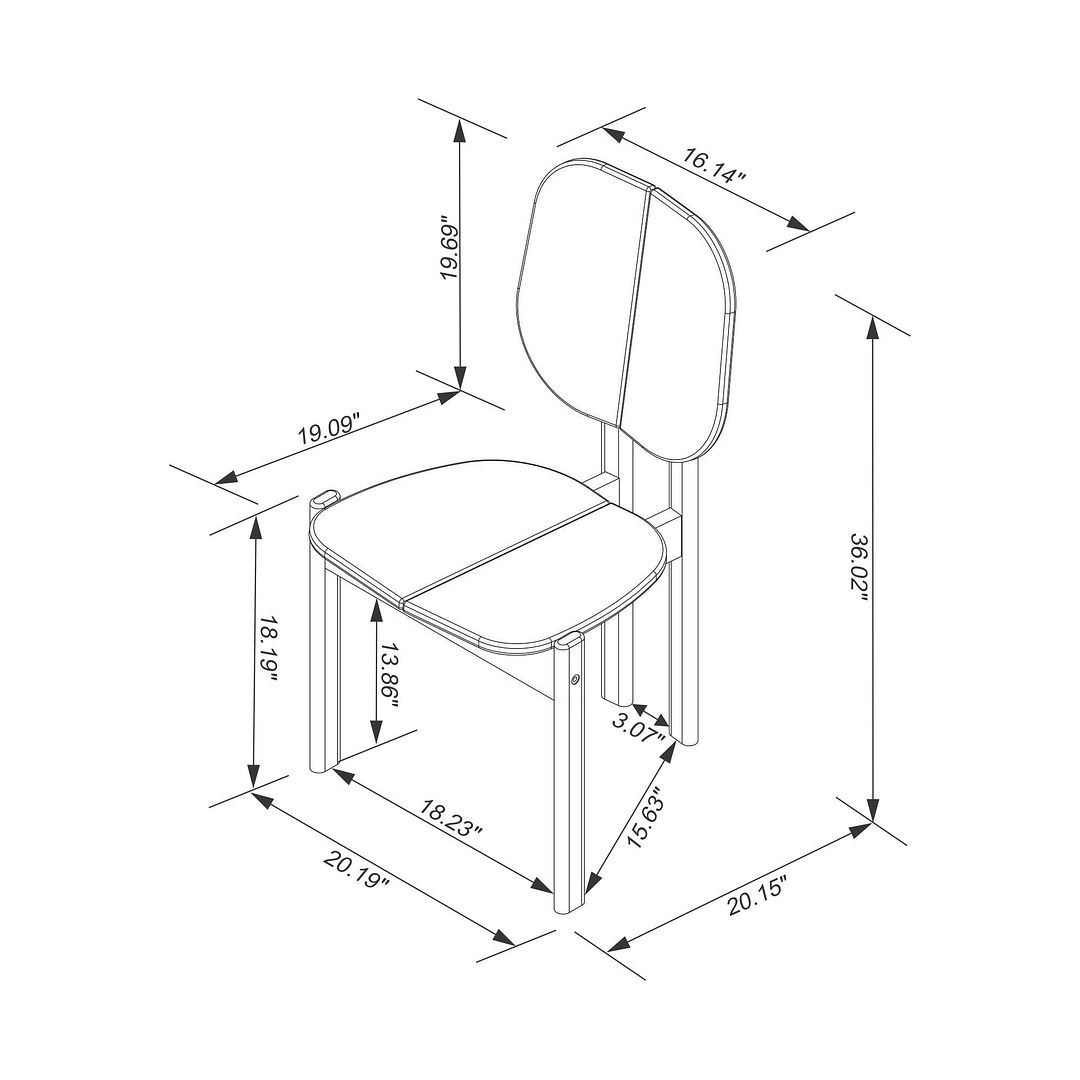 Gales Dining Chair w/Solid Wood Legs