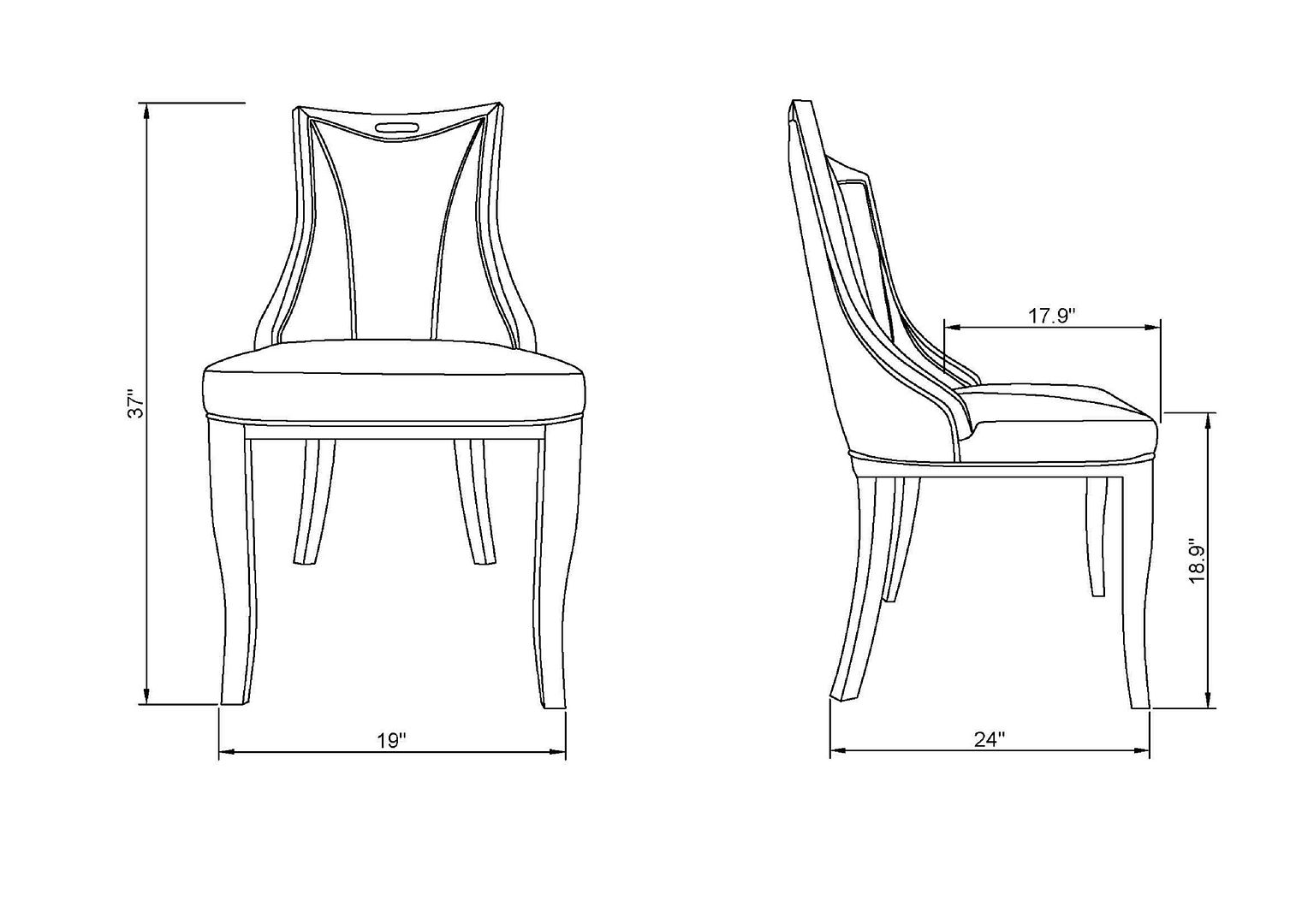 Emperor Faux Leather Dining Chair