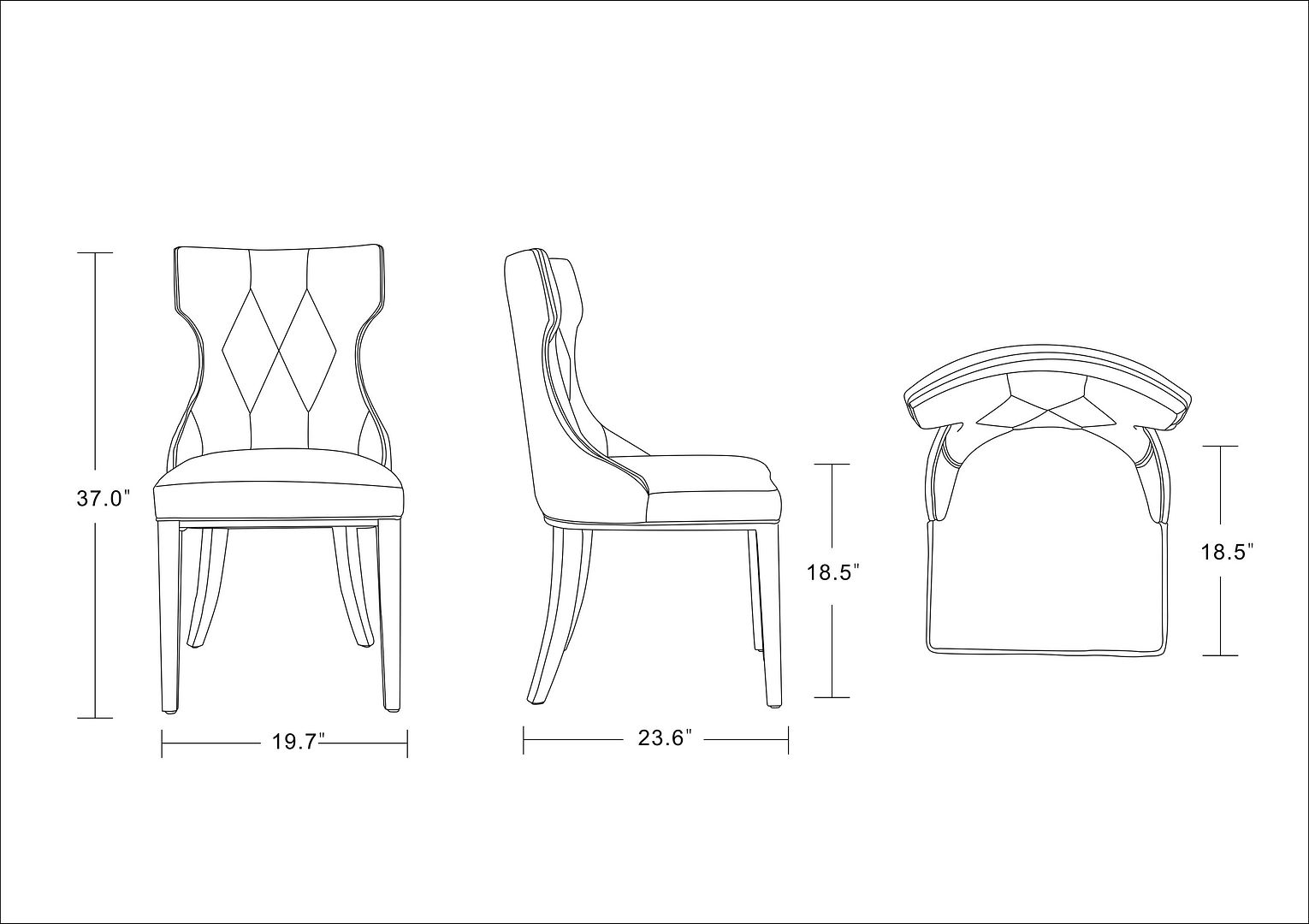 Reine Velvet Dining Chair