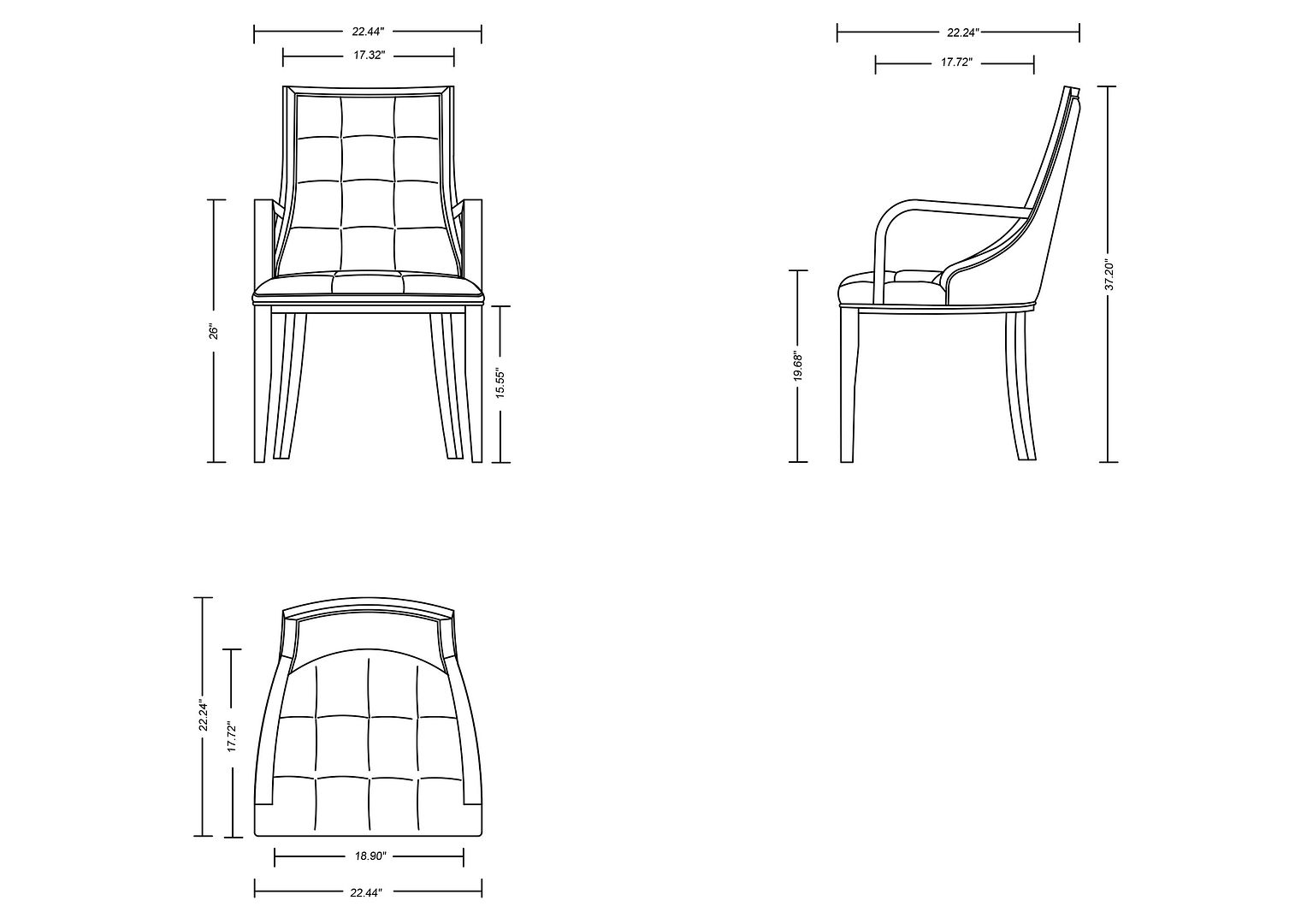 Fifth Avenue Faux Leather Dining Armchair 
