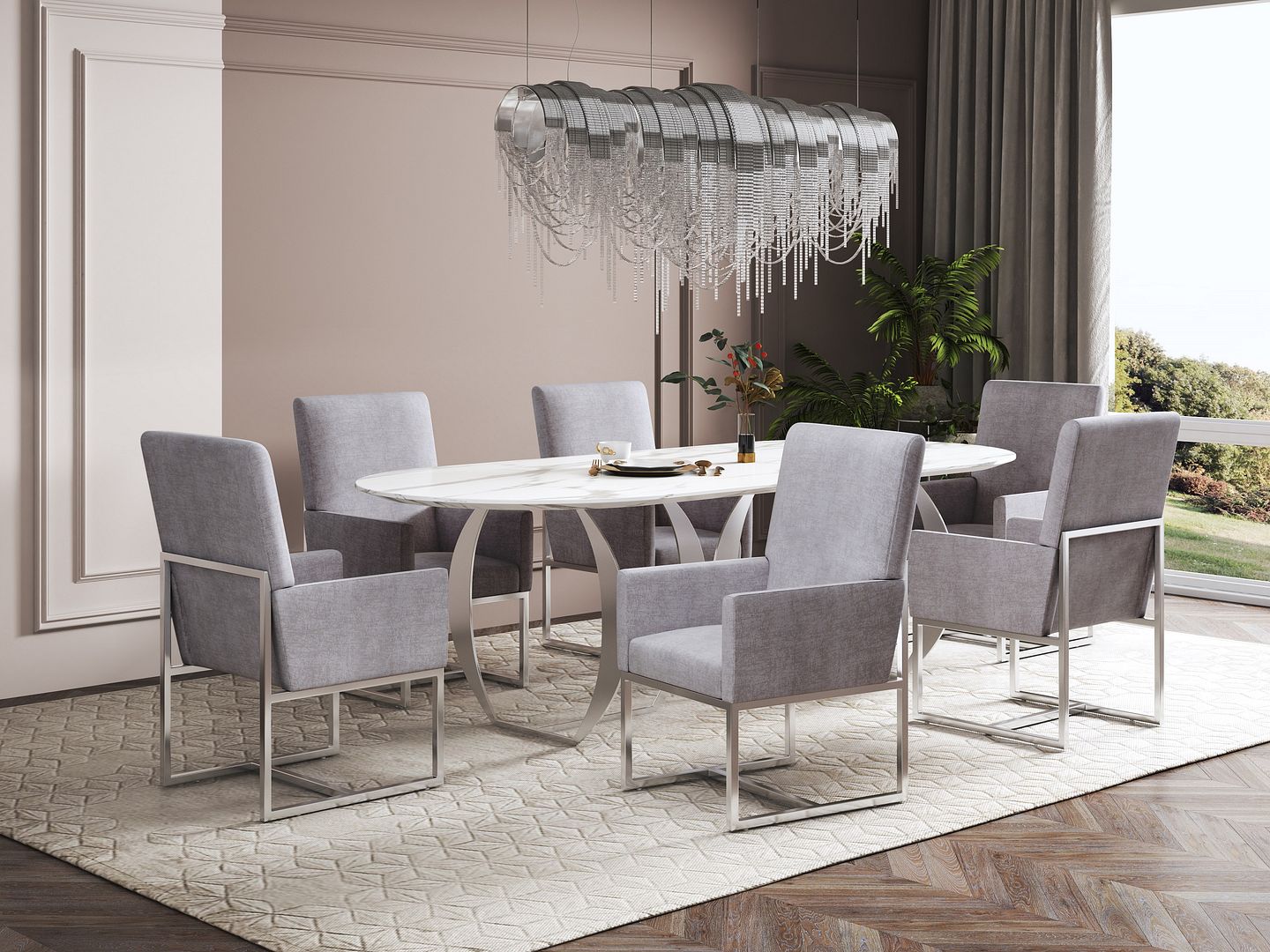 Element Velvet Dining Armchair