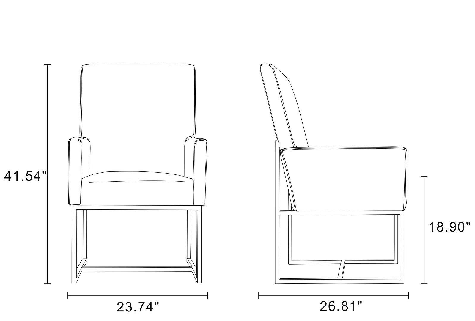 Element Velvet Dining Armchair
