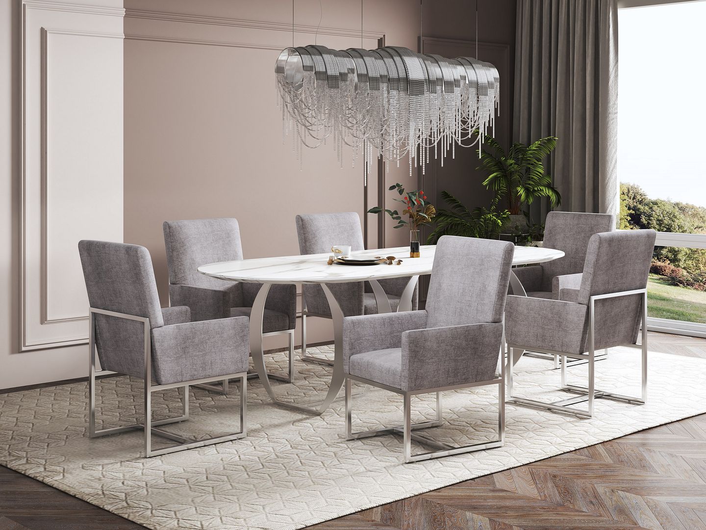 Element Velvet Dining Armchair