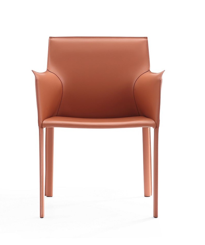 Manhattan Comfort Paris Saddle Leather Armchair