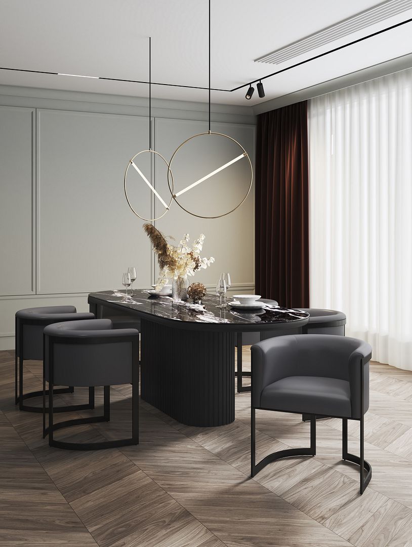 Corso Leatherette Dining Chair w/Metal Frame 