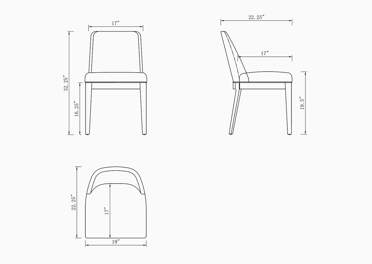 Gansevoort Faux Leather Dining Chair, Set of 2
