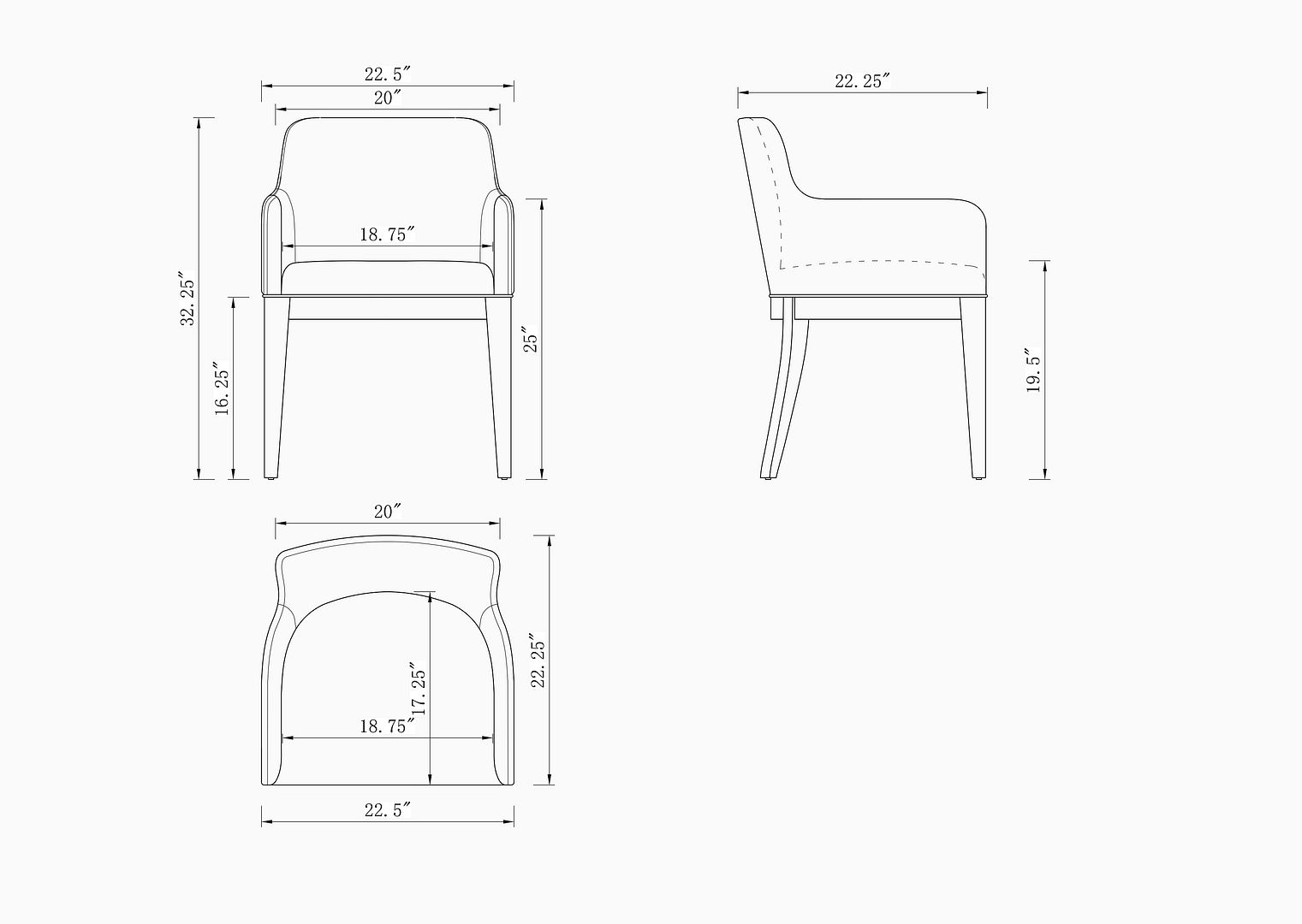 Gansevoort Faux Leather Dining Armchair