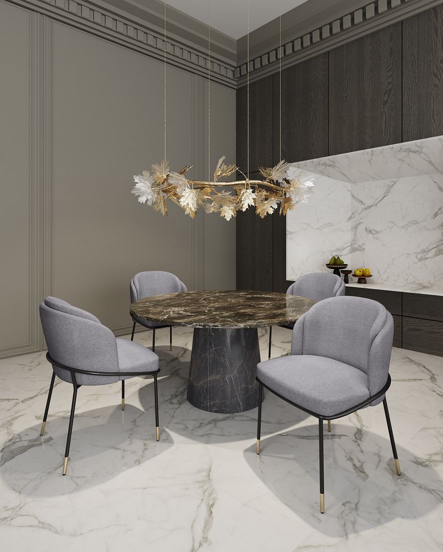 Flor Fabric Dining Chair 
