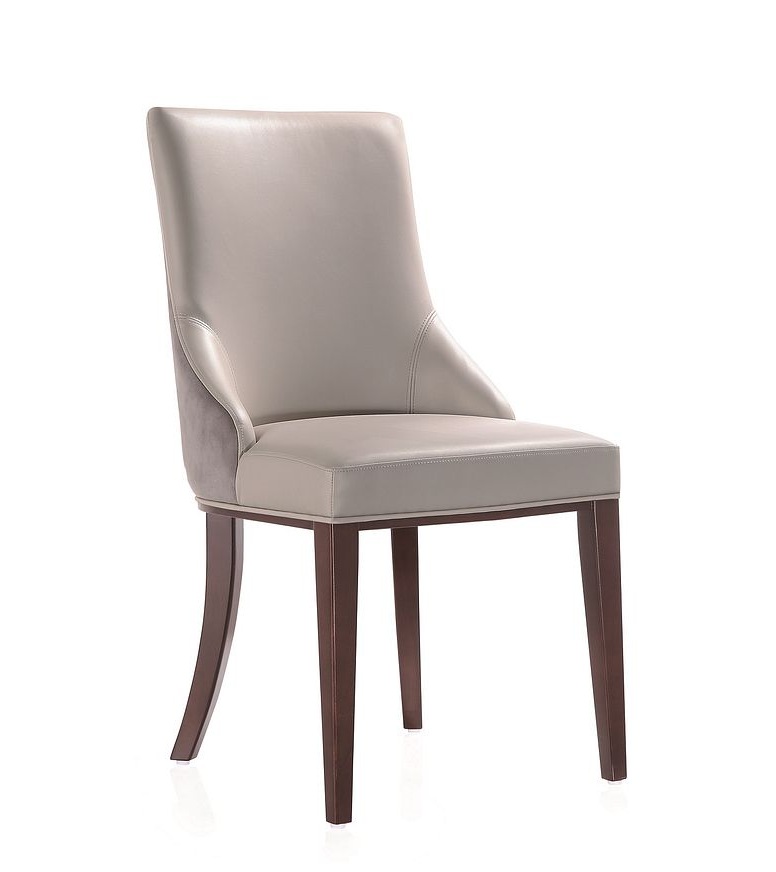 Manhattan Comfort Shubert Modern Faux Leather and Velvet Dining Chair